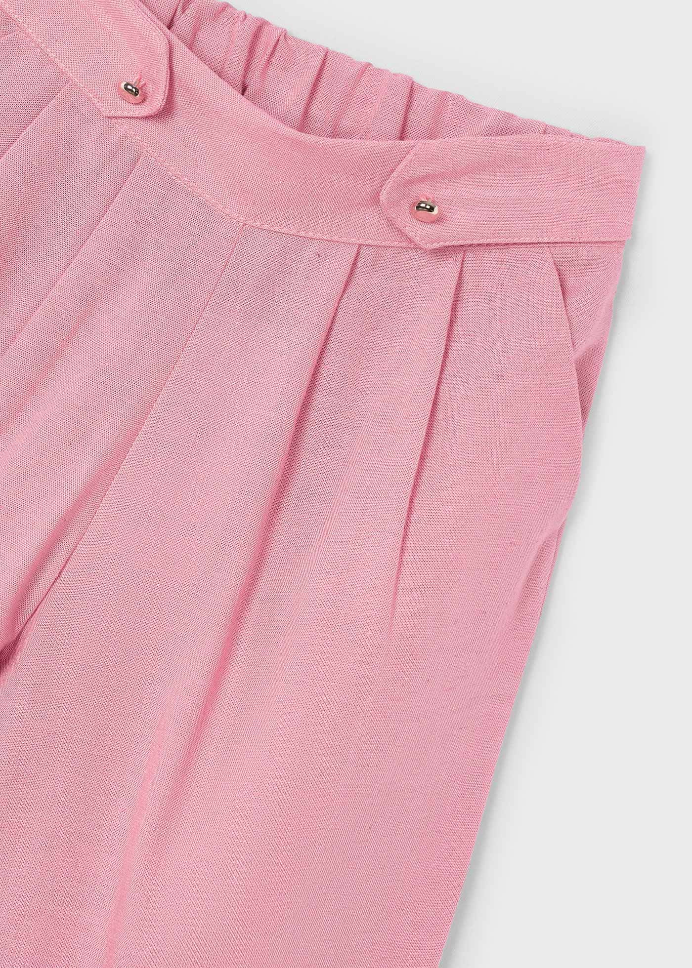 Girl flowy linen trousers