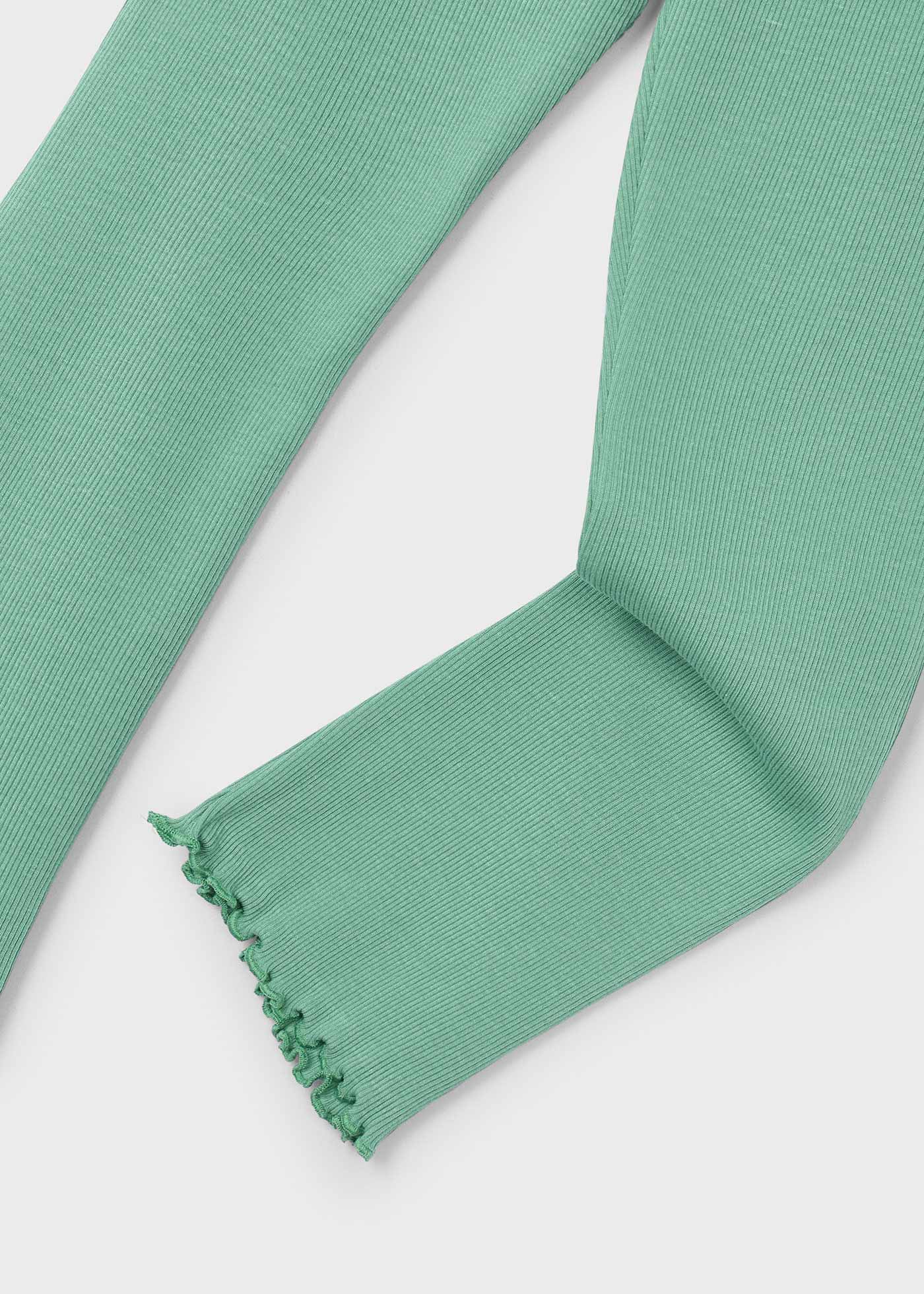 Leggings a campana costine bambina