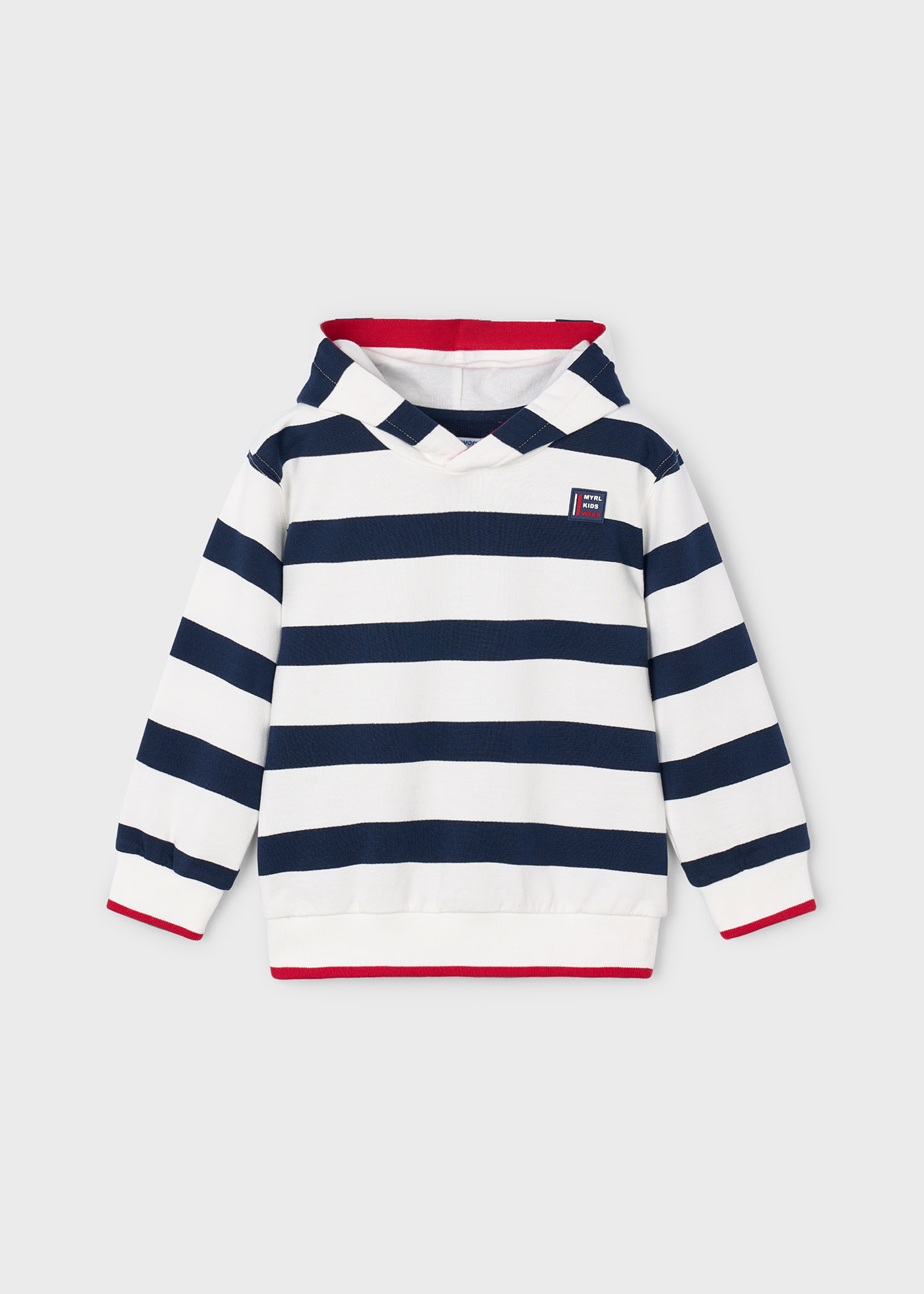 Boy striped terry hoodie