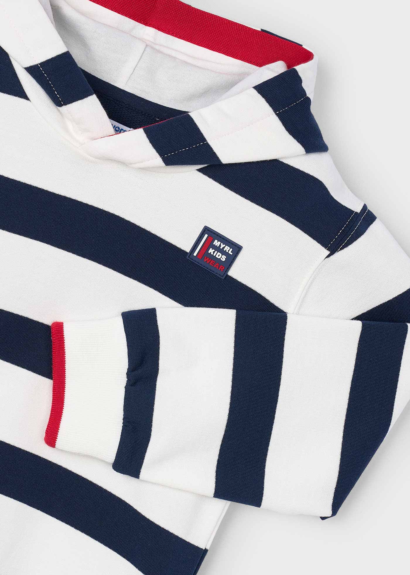 Boy striped terry hoodie