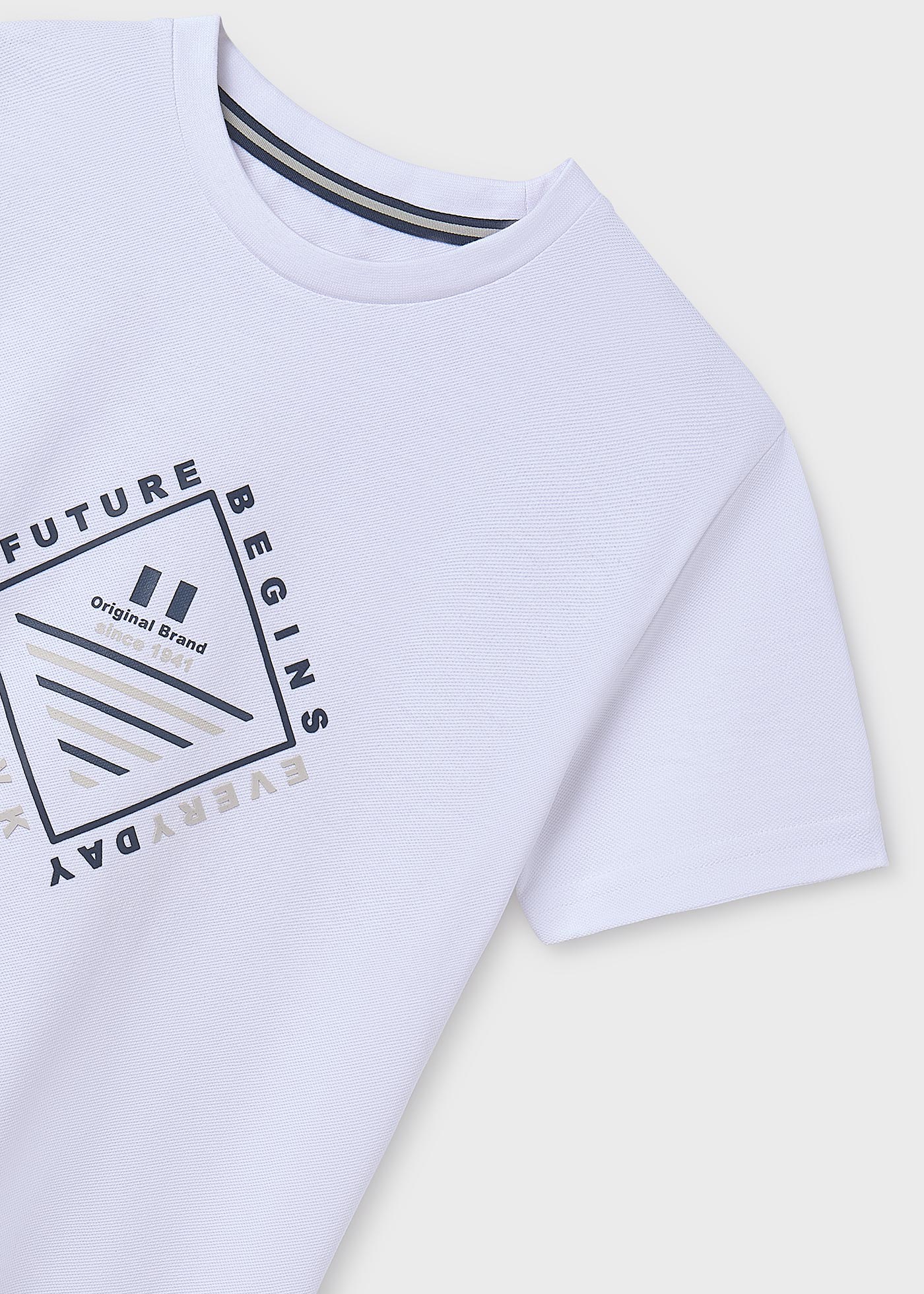 Camiseta piqué semibásica chico