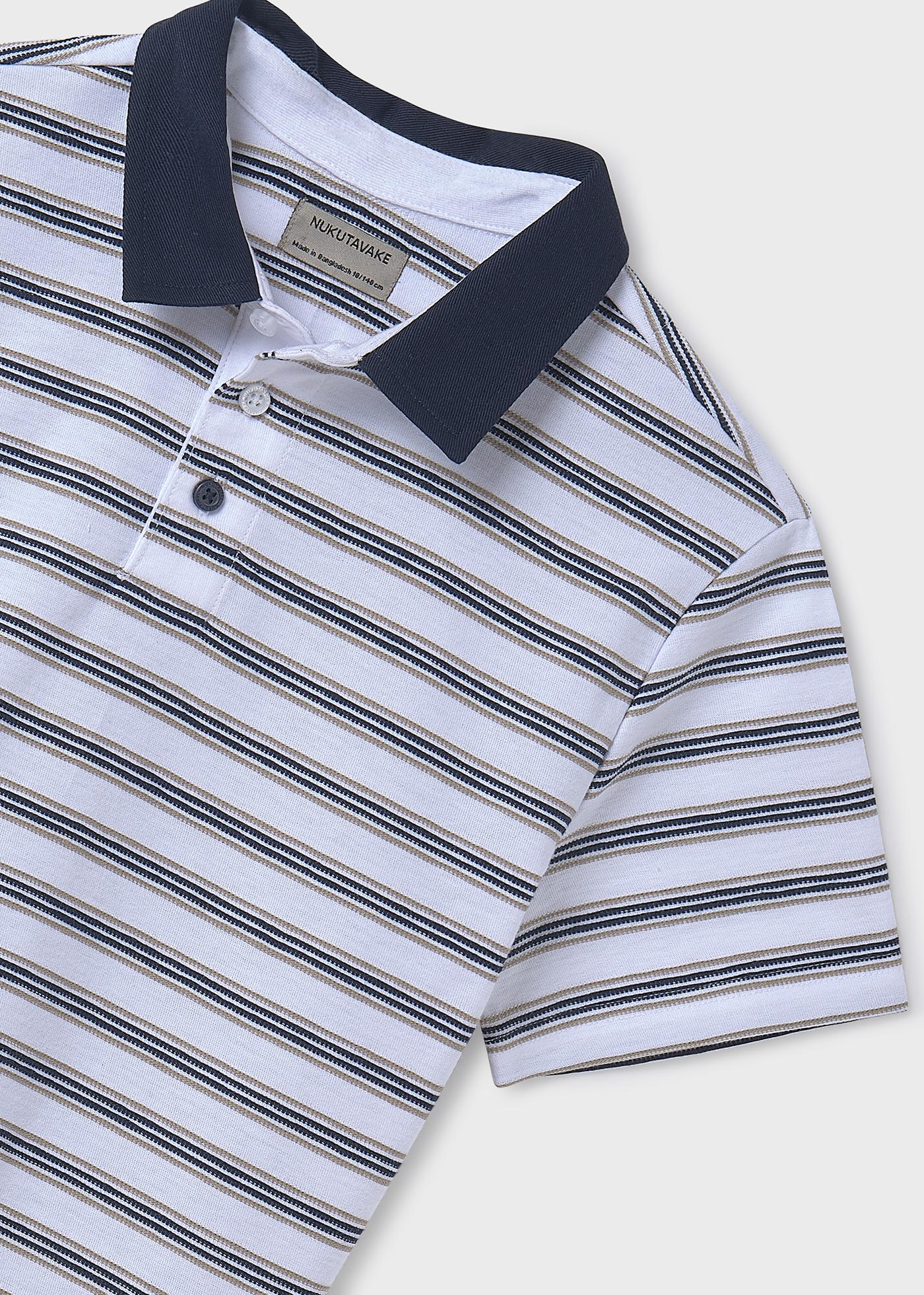 Polo jacquard riscas rapaz