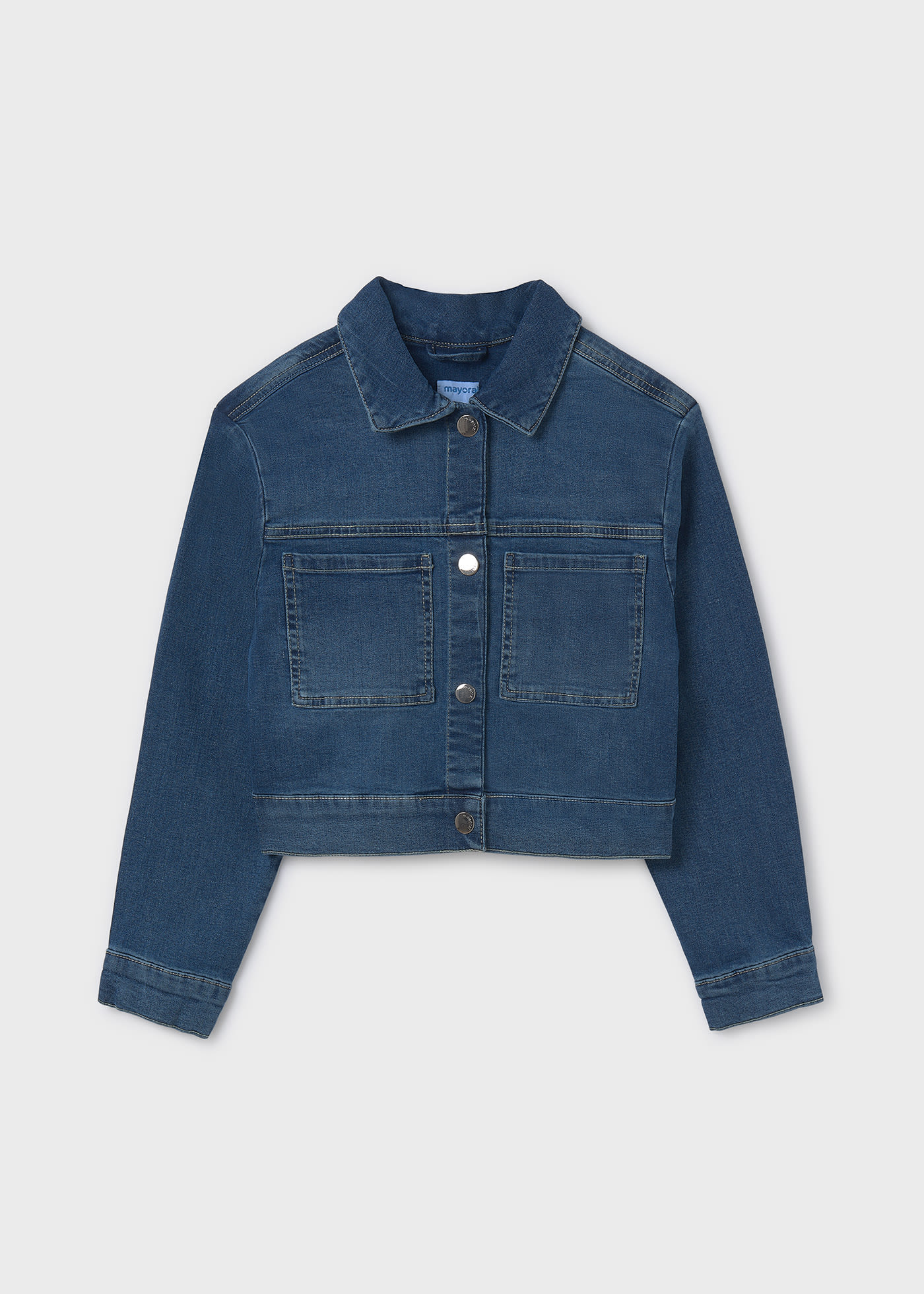 Veste en jean à poches fille