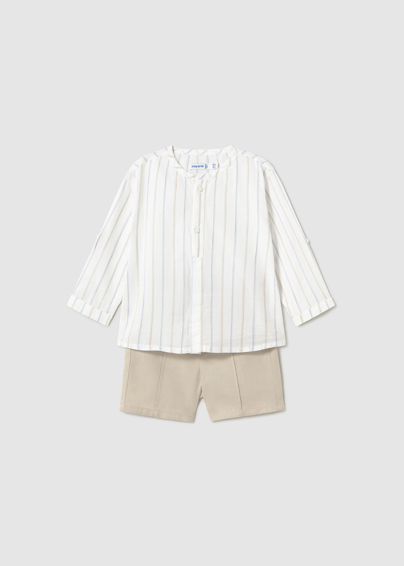 Completo con bermuda e camicia neonato