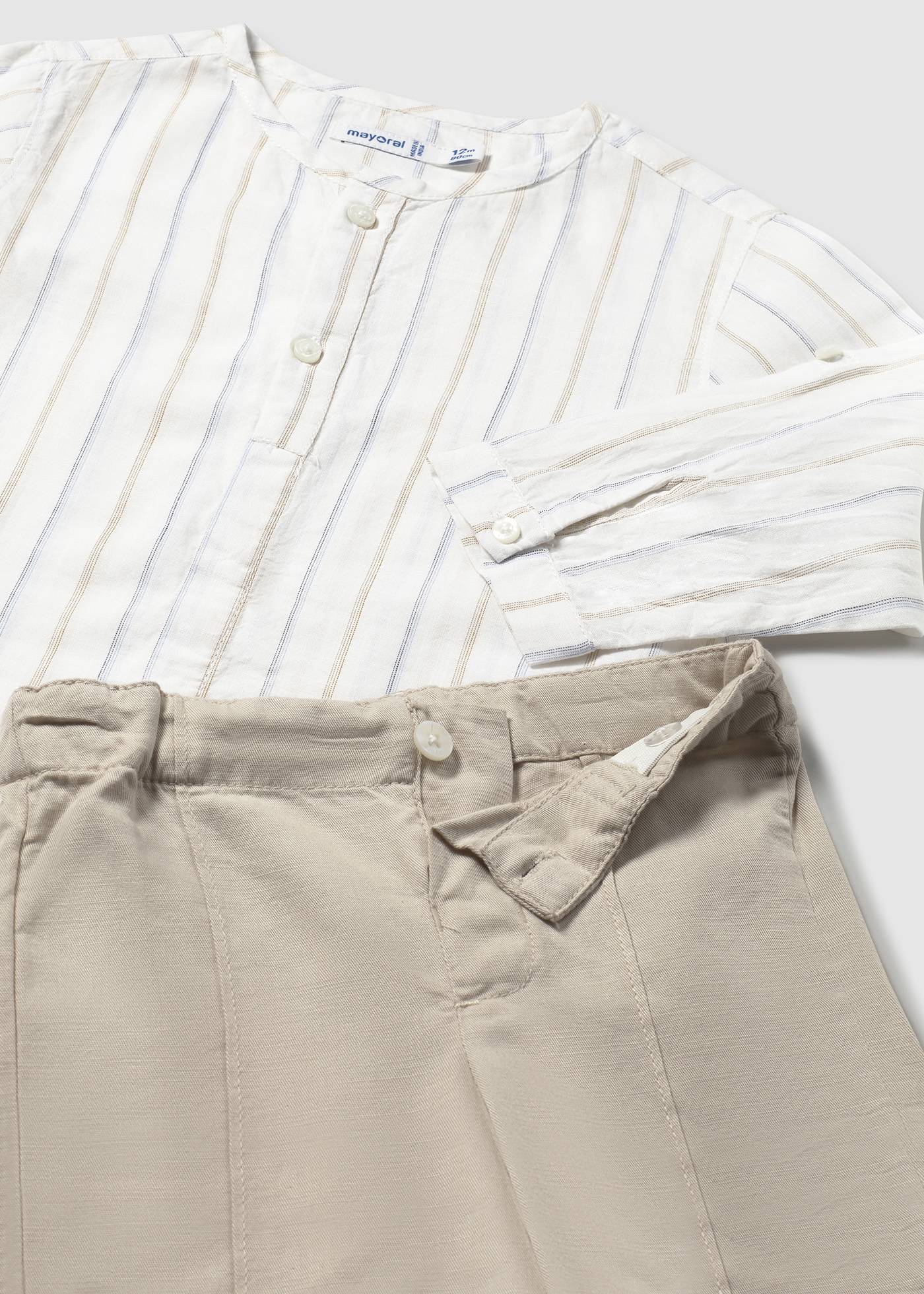Completo con bermuda e camicia neonato