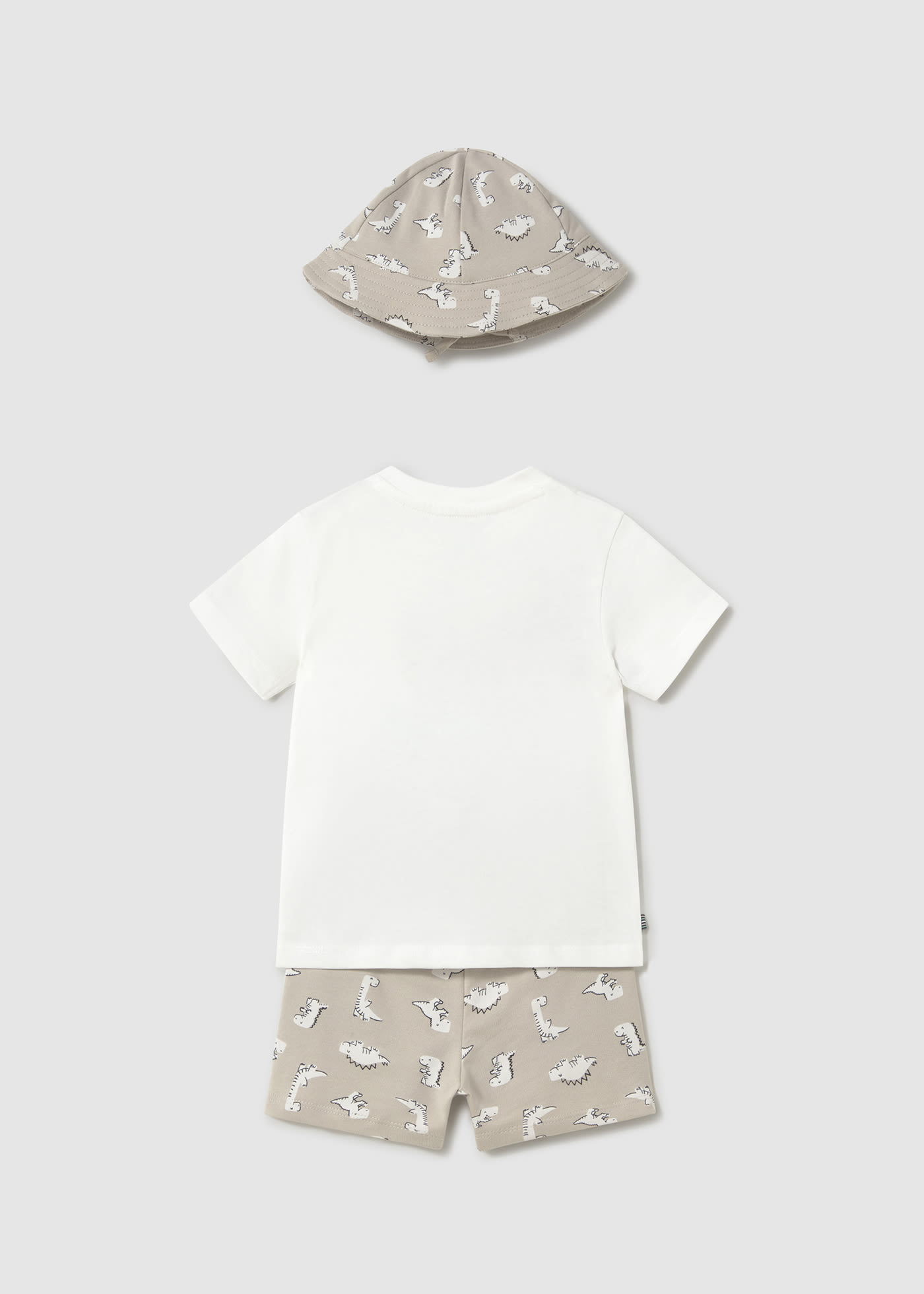 Completo 3 pezzi con cappello stampato neonato