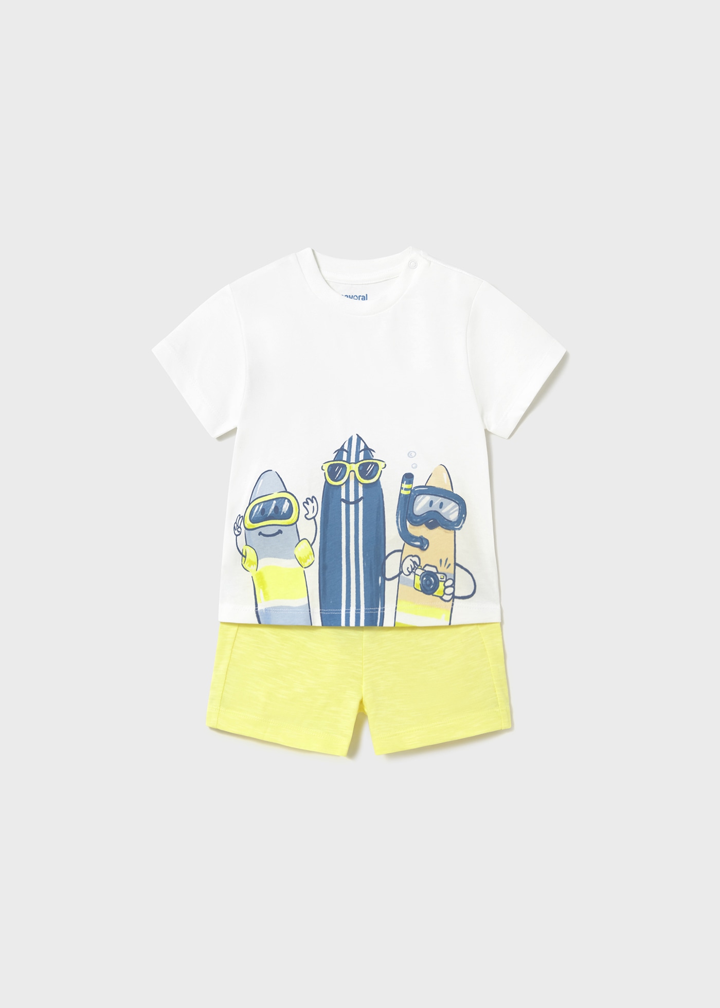 Conjunto bermudas e t-shirt surf bebé
