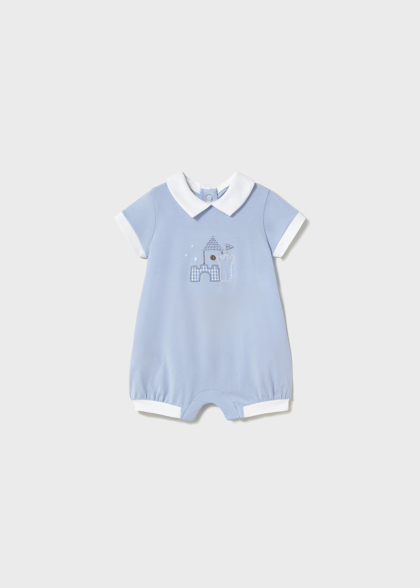 Newborn boy castle romper