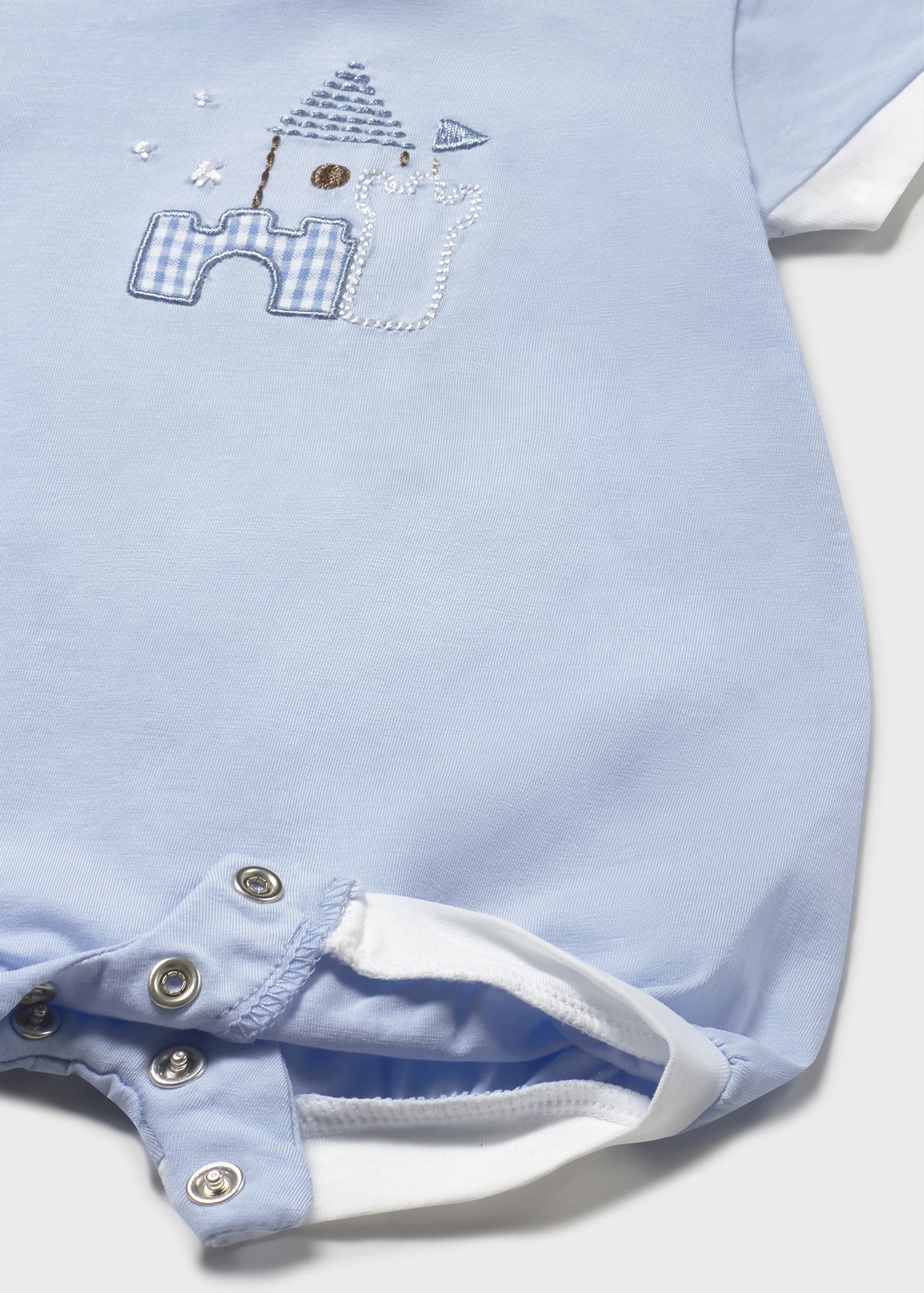 Newborn boy castle romper