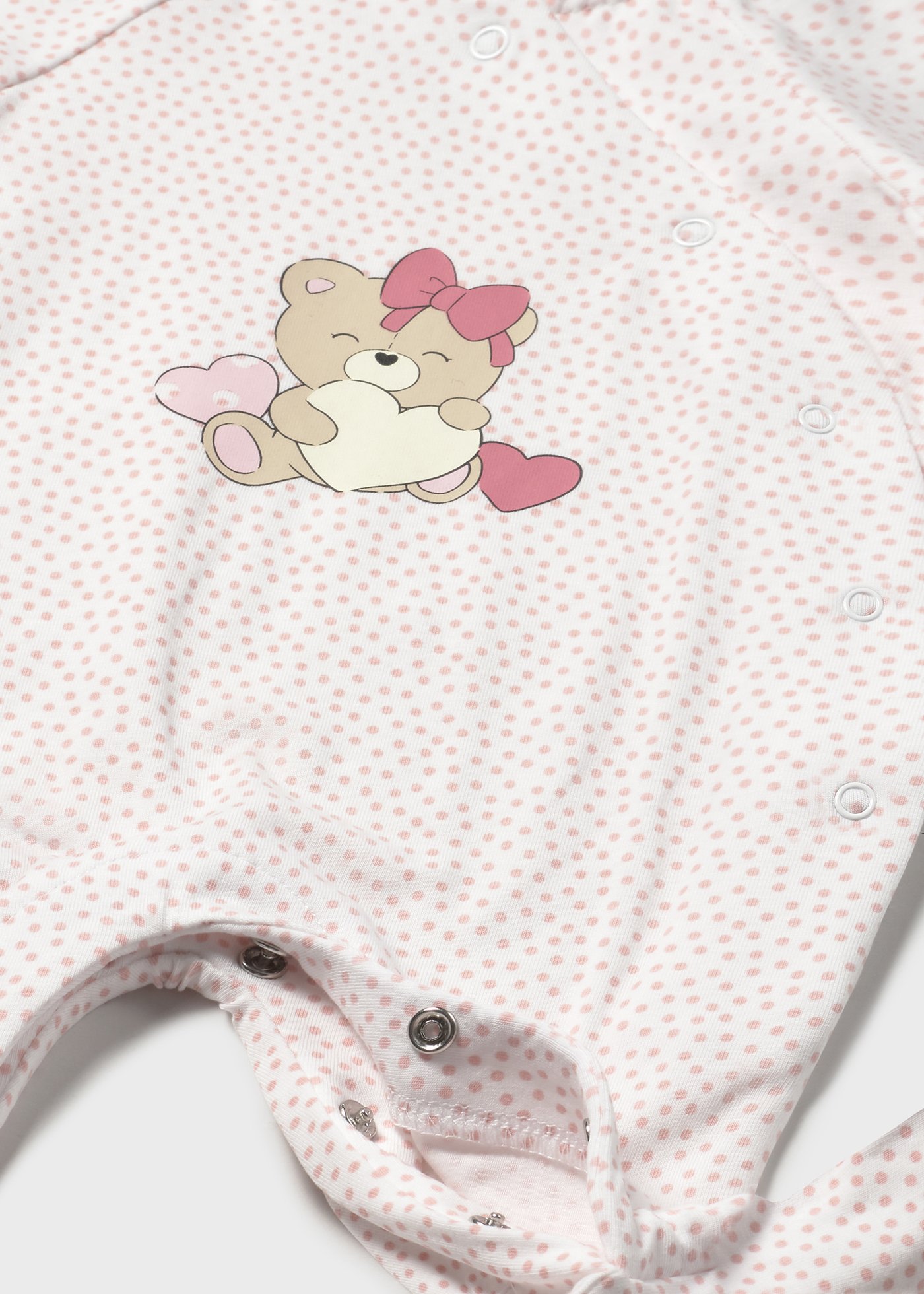 Newborn girl teddy romper