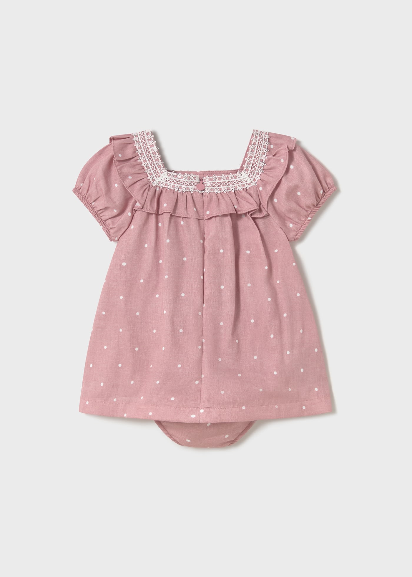 Baby polka dot dress with nappy cover