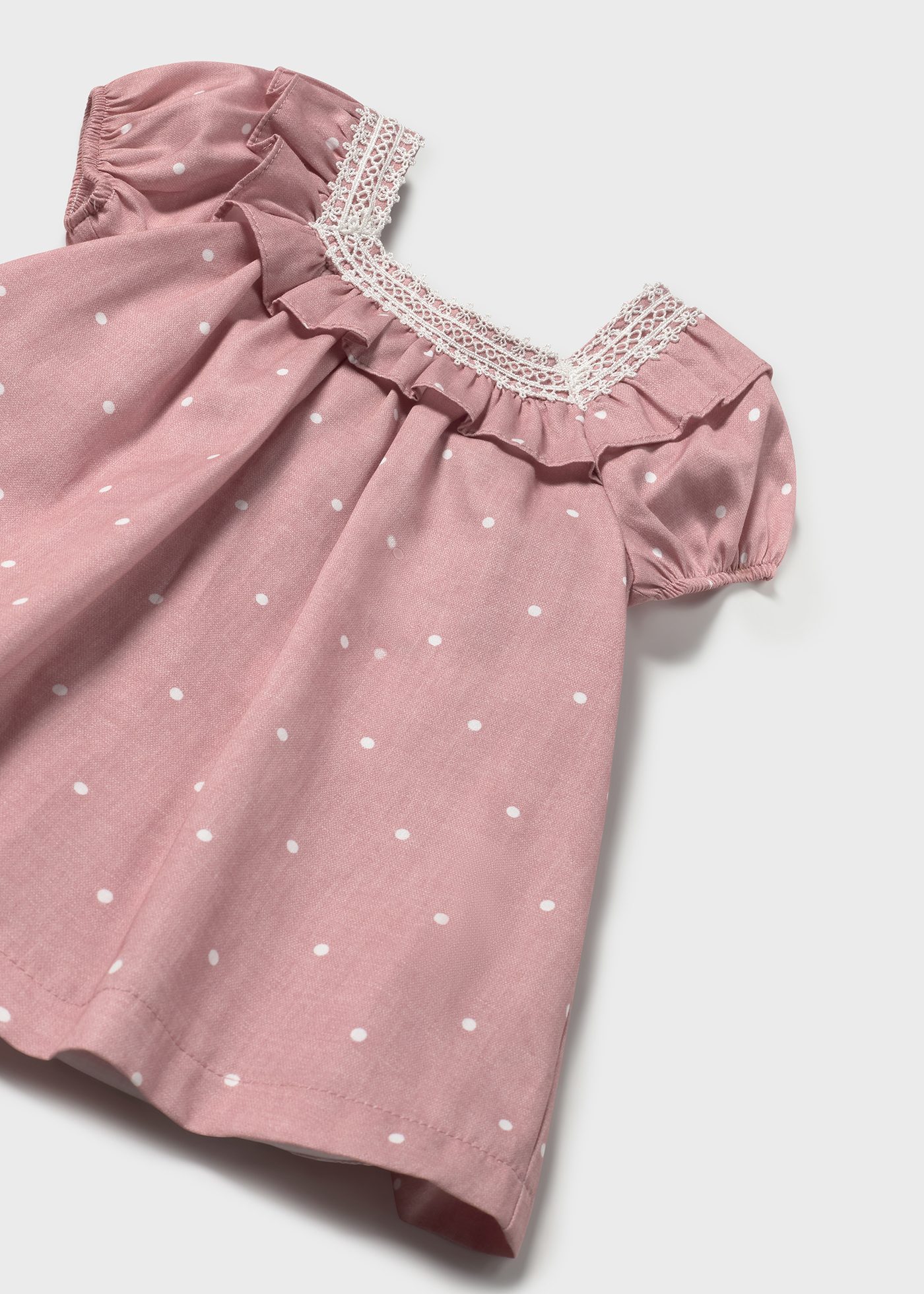 Baby polka dot dress with nappy cover