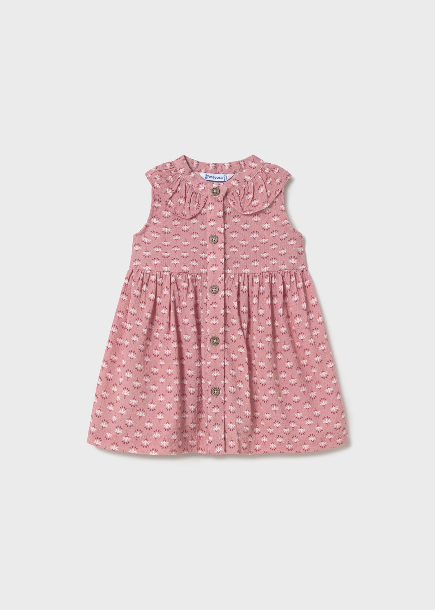 Baby button down print dress