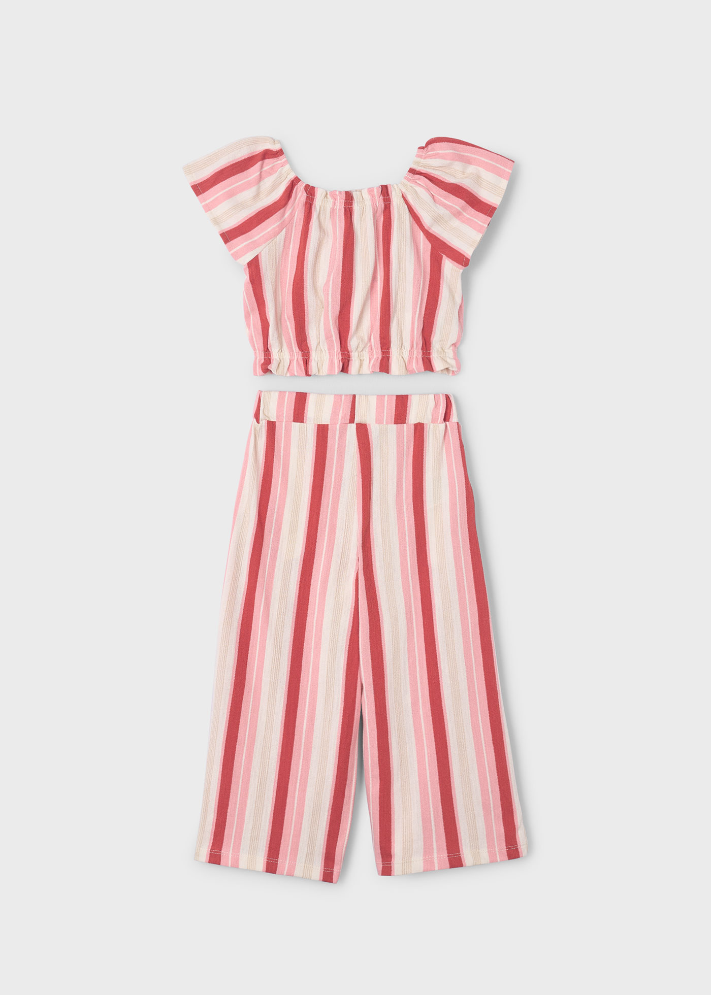 Completo pantalone e maglietta righe bambina