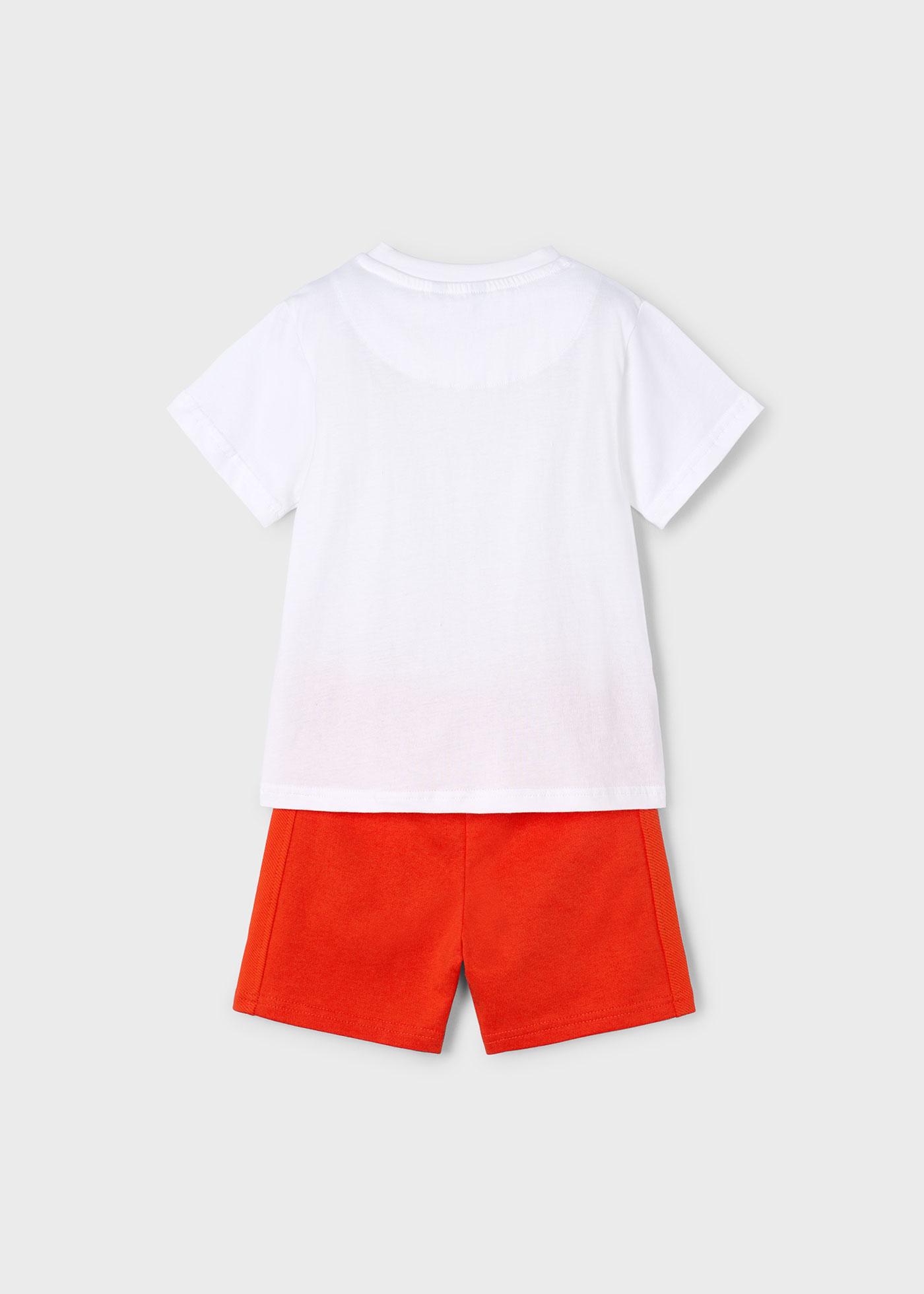 Boy text print shorts and t-shirt set