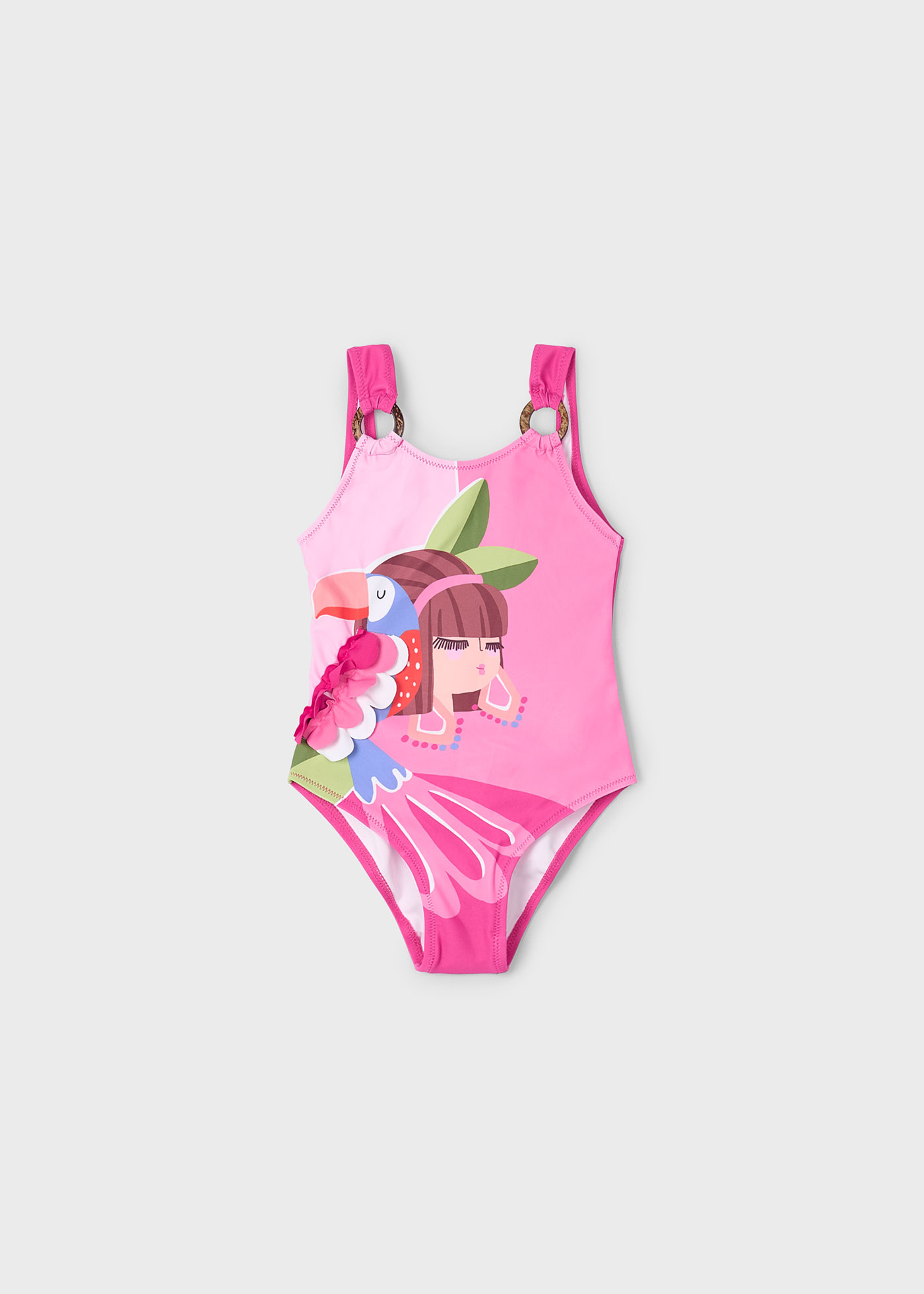 Bañador estampado arandelas niña