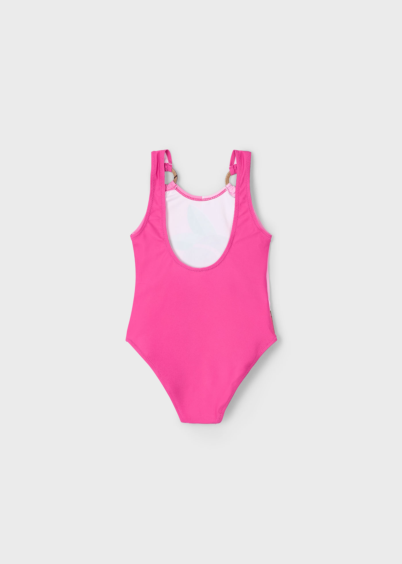 Girl Printed Swimsuit with Ring Detail