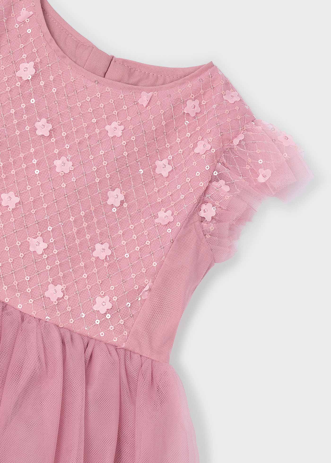 Robe en tulle à paillettes fille