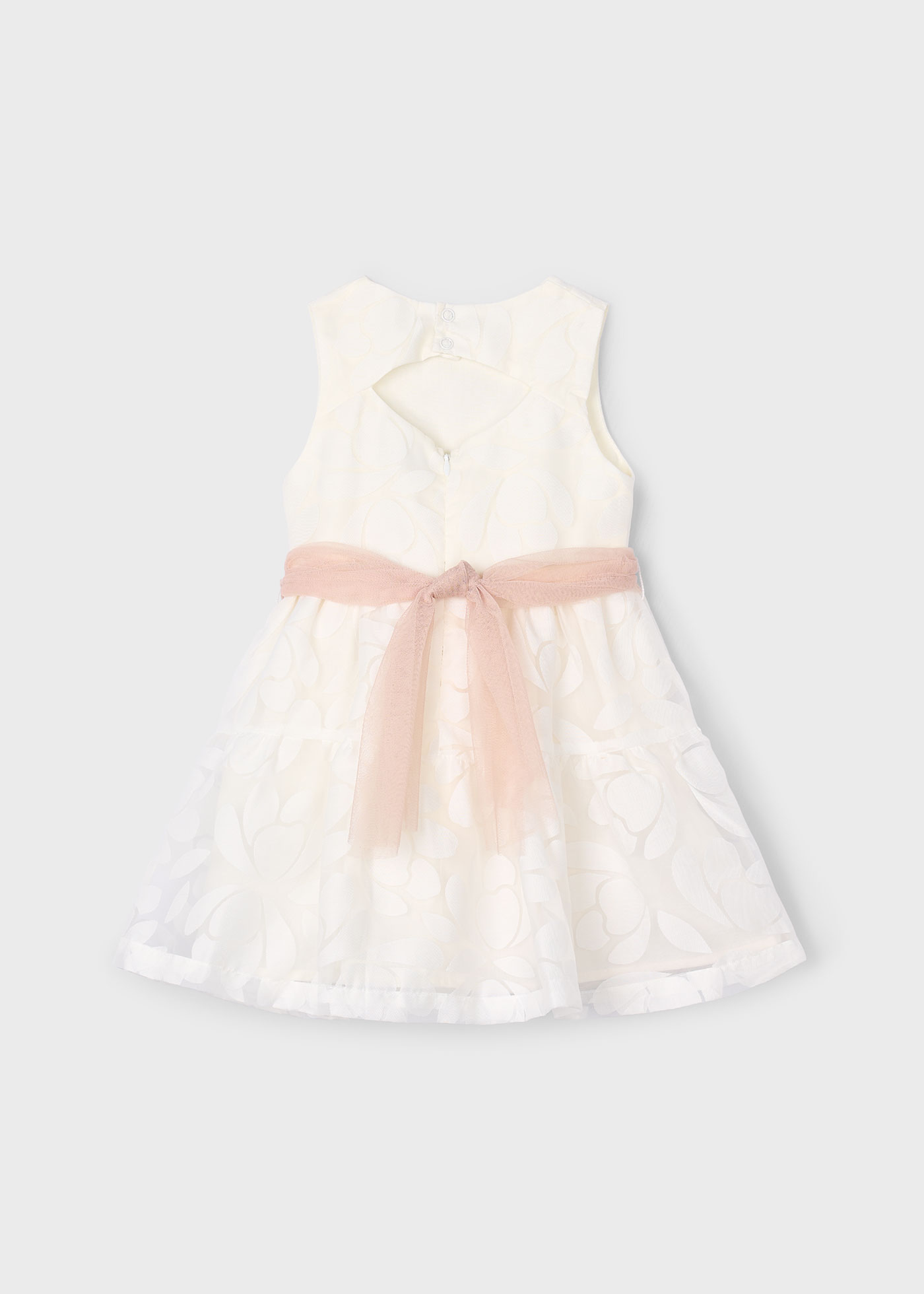 Girl dress with flower sash