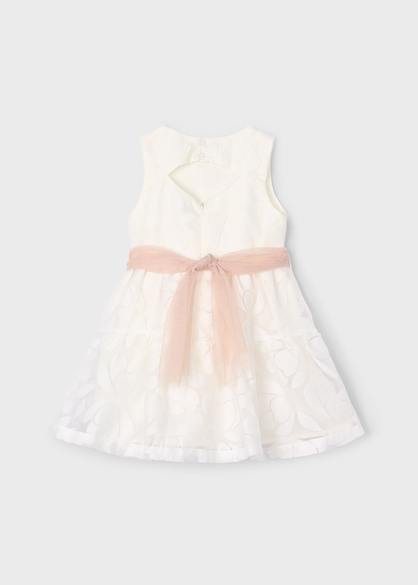 Girl Floral Sash Devore Dress