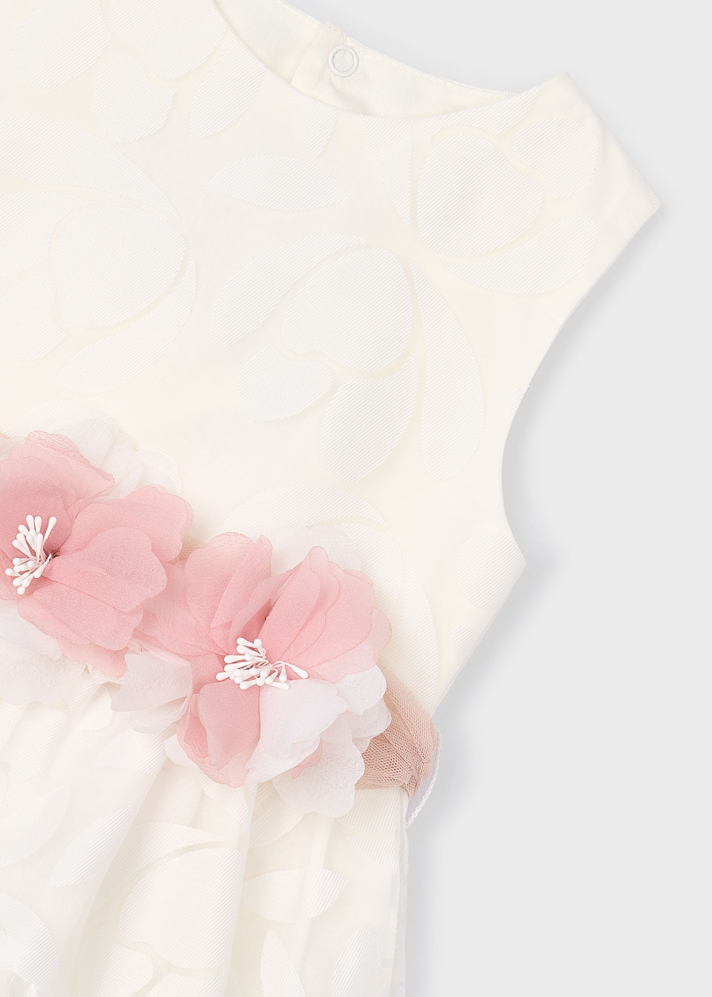 Girl Floral Sash Devore Dress