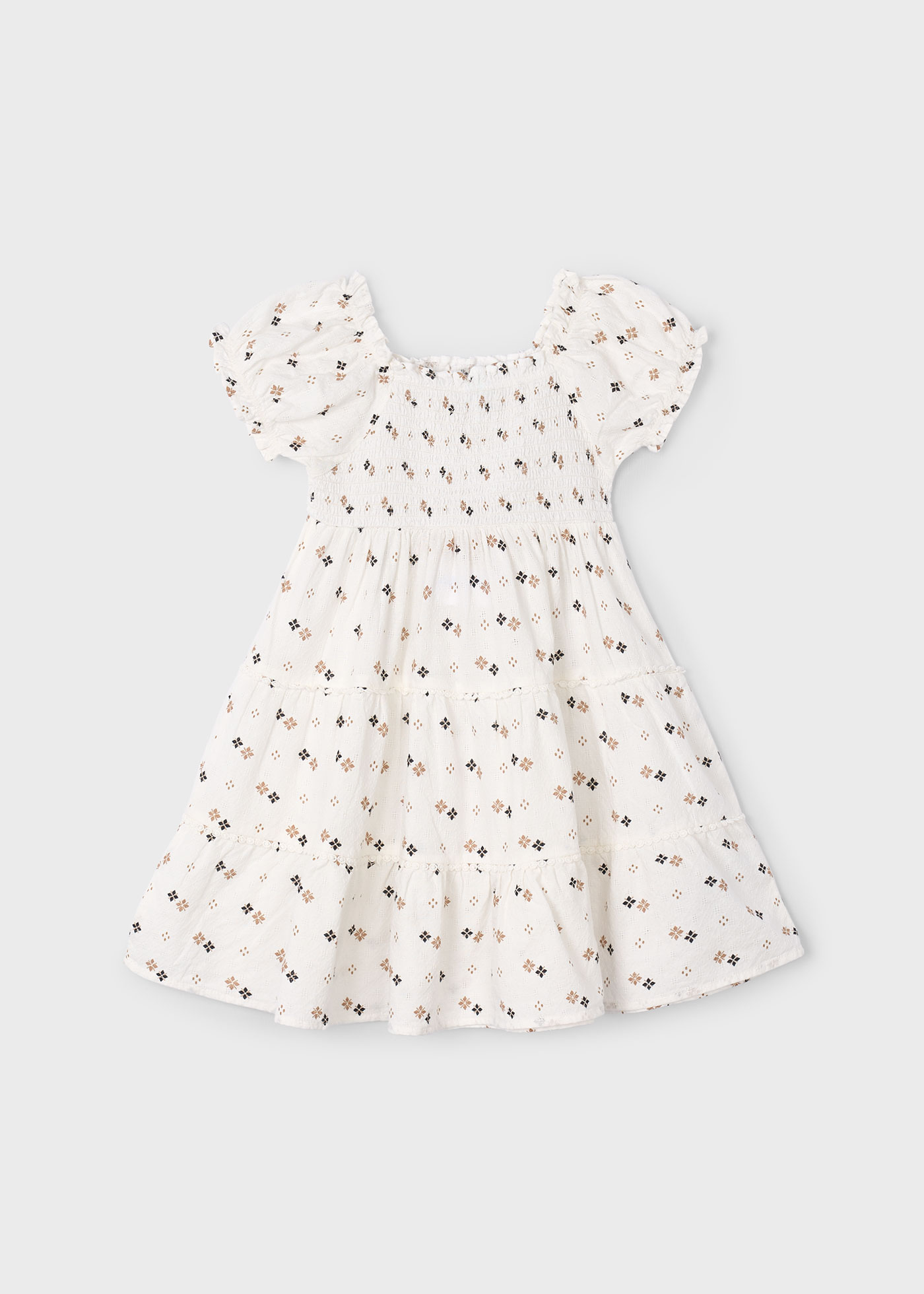 Robe imprimée nid d'abeille fille