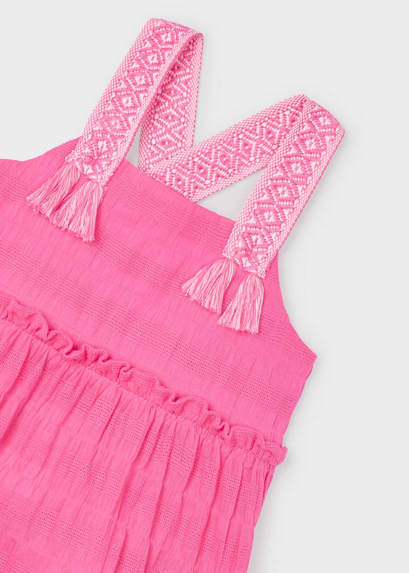 Vestito bretelle fantasia bambina