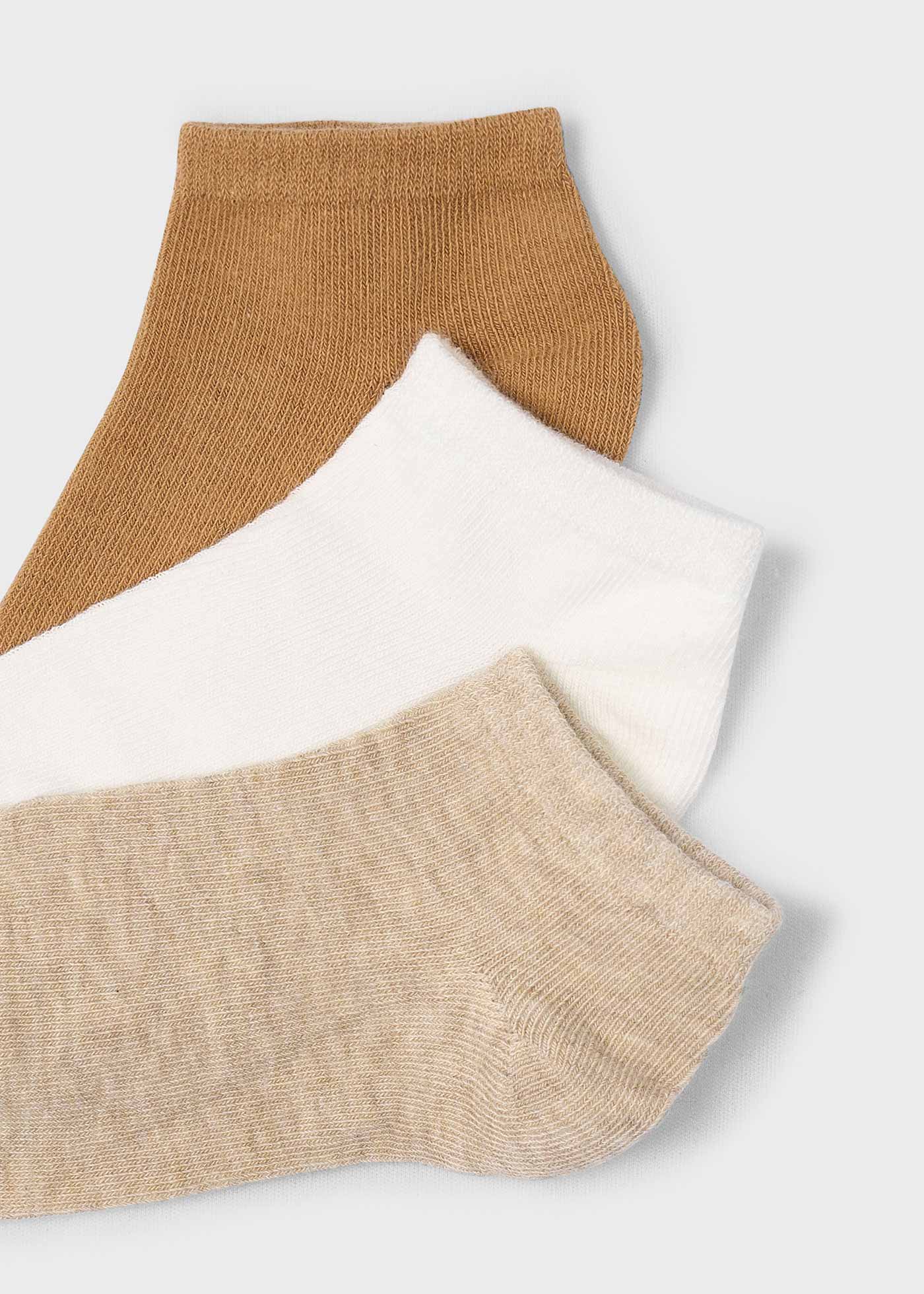 Boy set of 3 plain socks