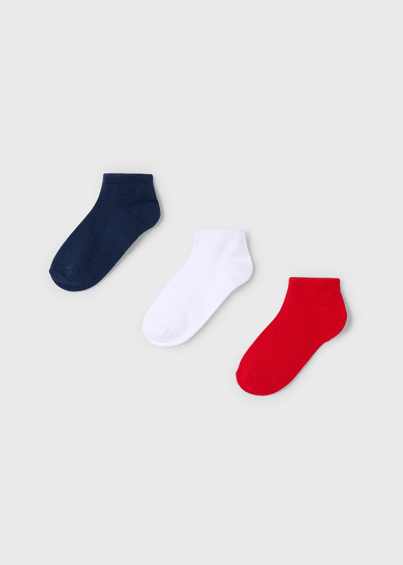 Boy set of 3 plain socks