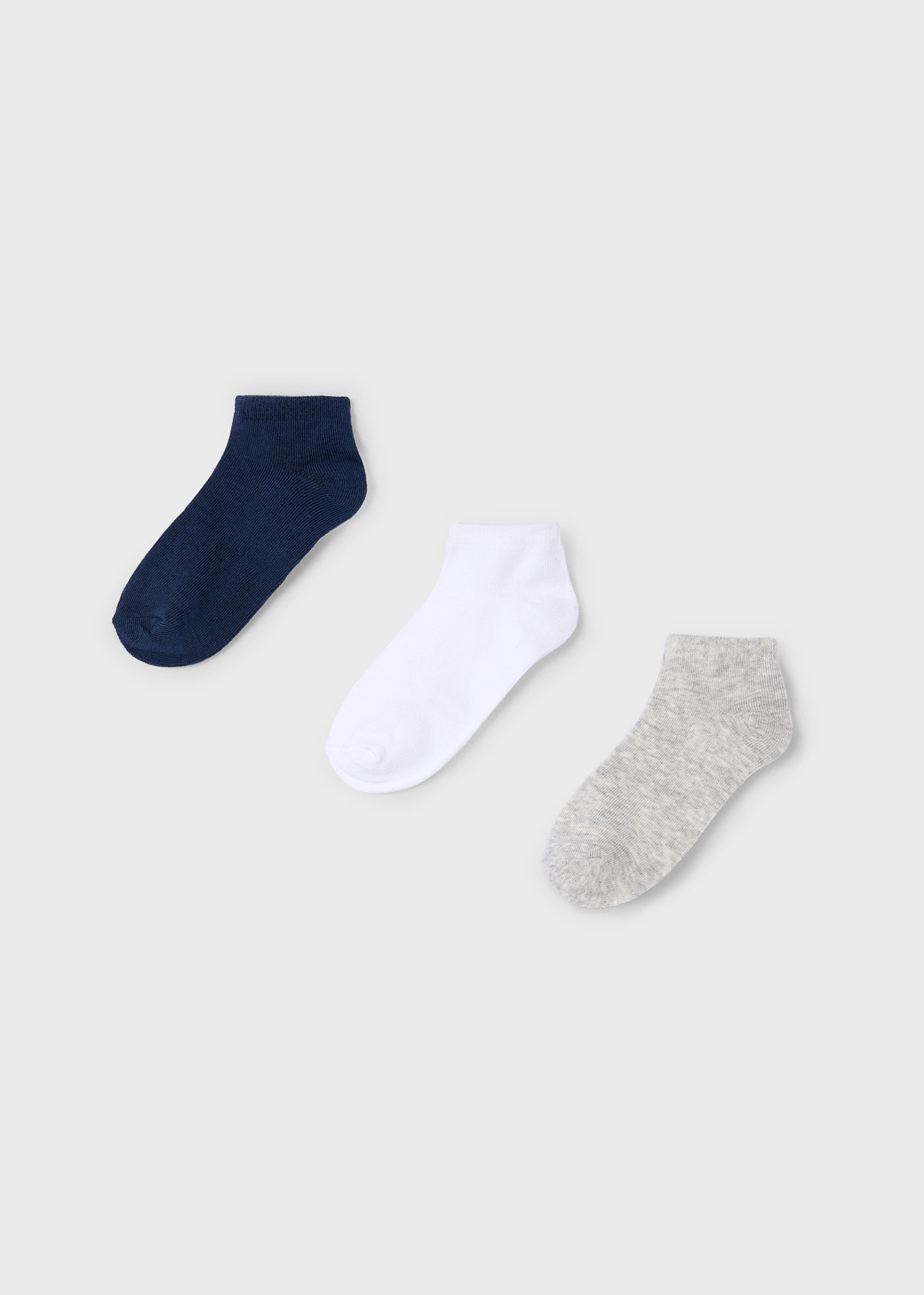 Boy set of 3 plain socks