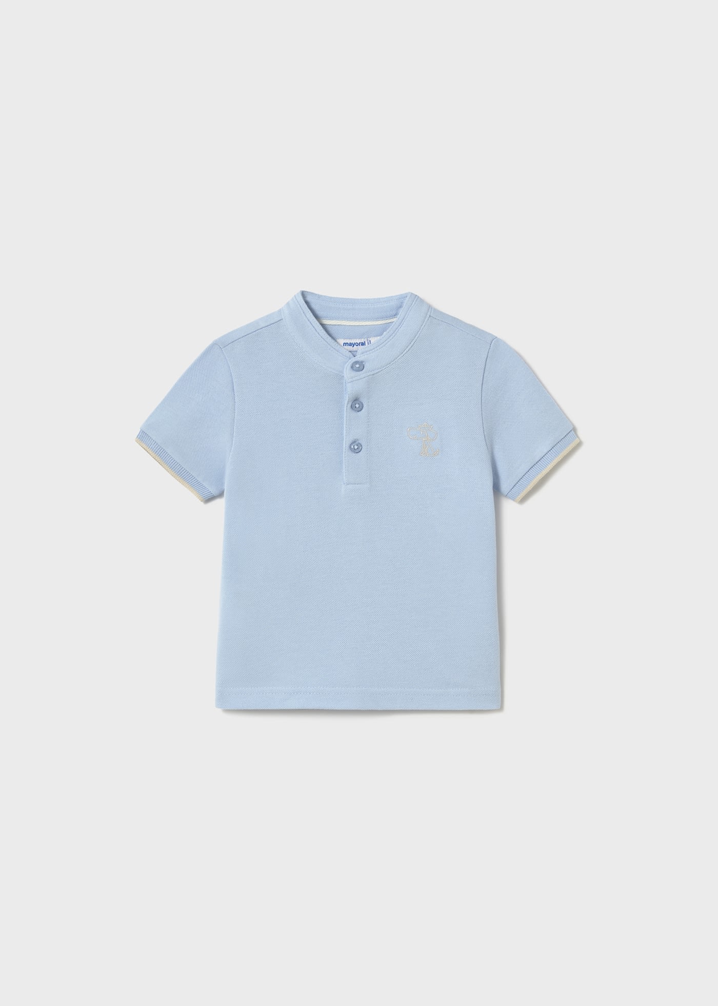 Polo piquè ricamato neonato