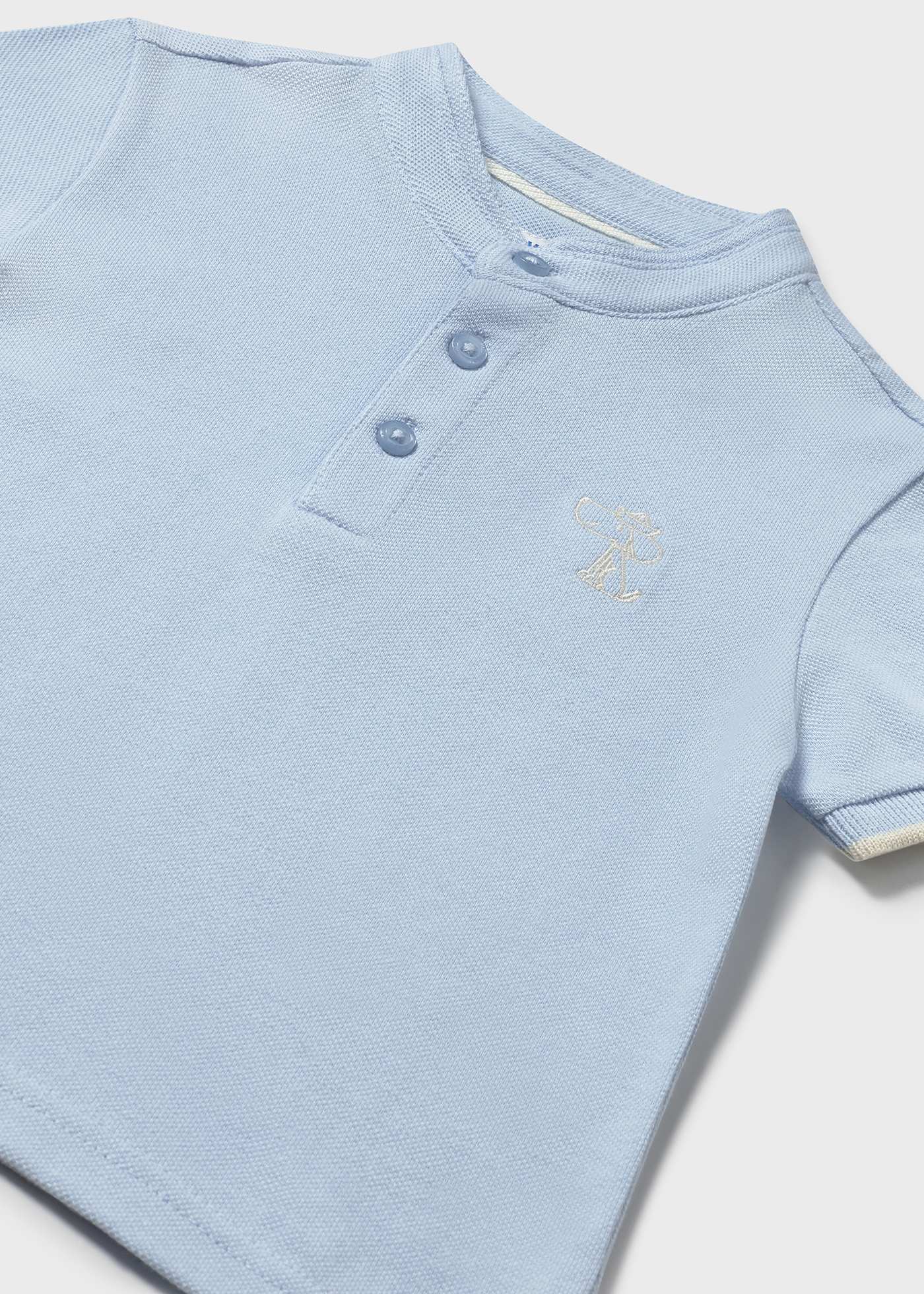 Baby pique embroidered polo shirt