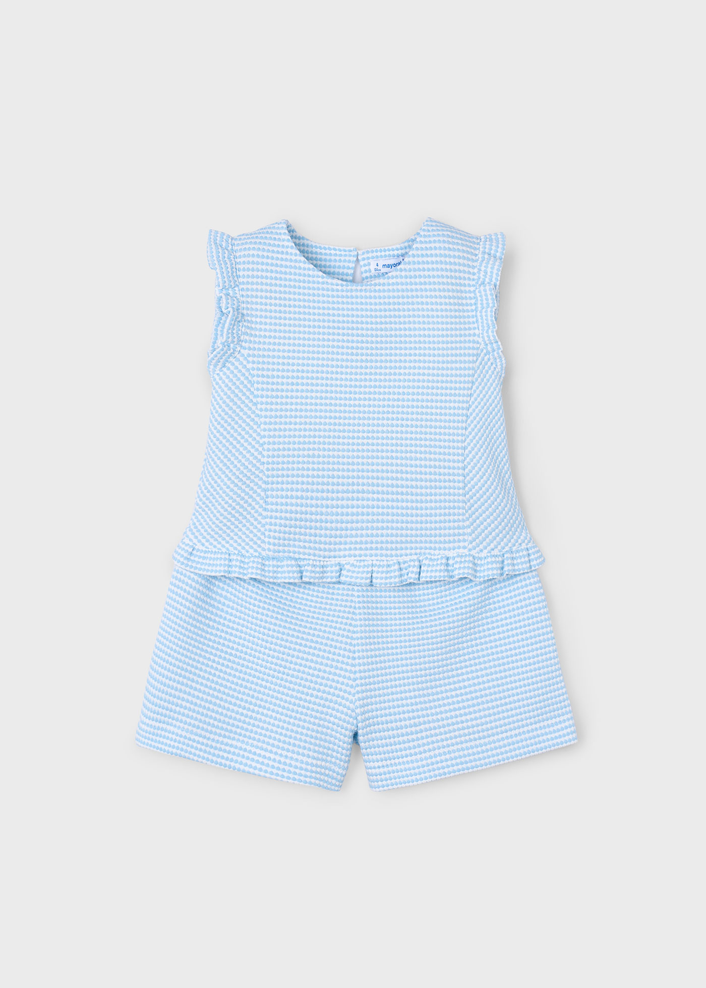 Ensemble bermuda à structure en maille fille