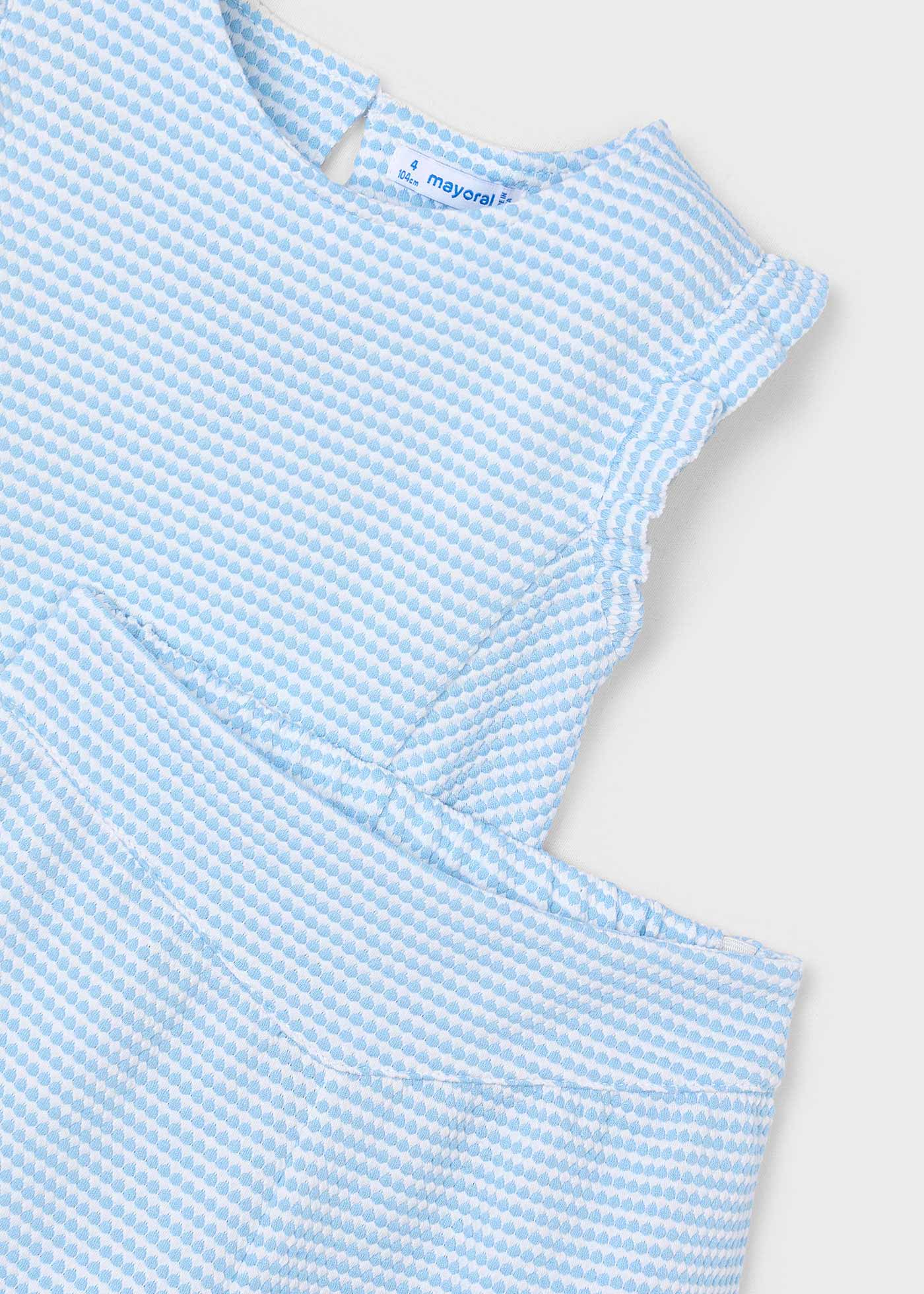 Ensemble bermuda à structure en maille fille