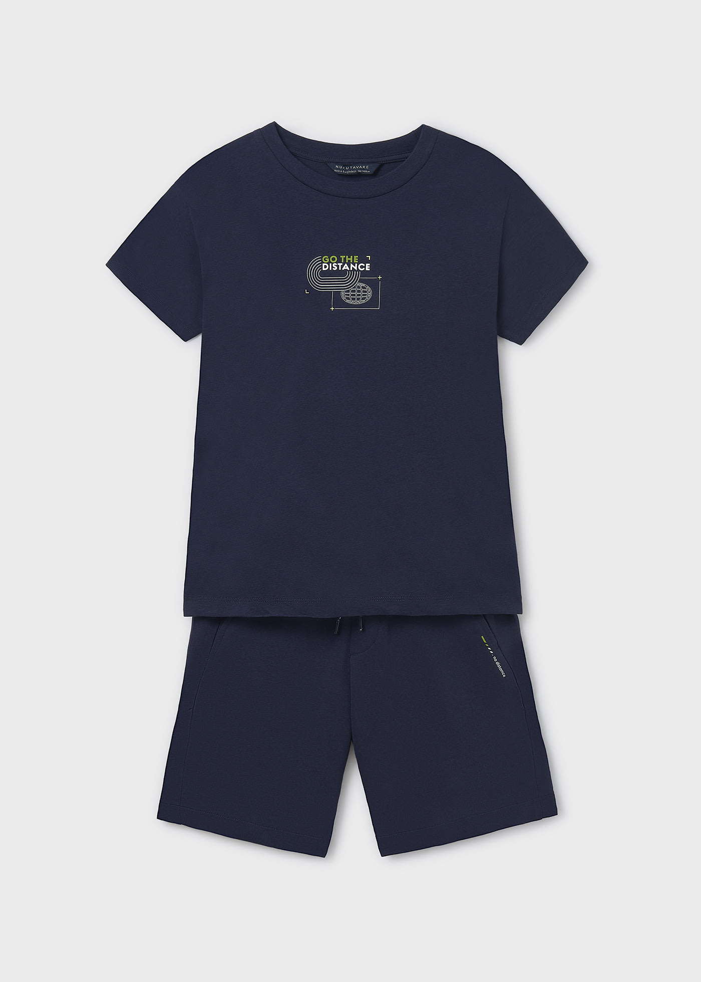 Boy Back Print T-Shirt and Shorts Set