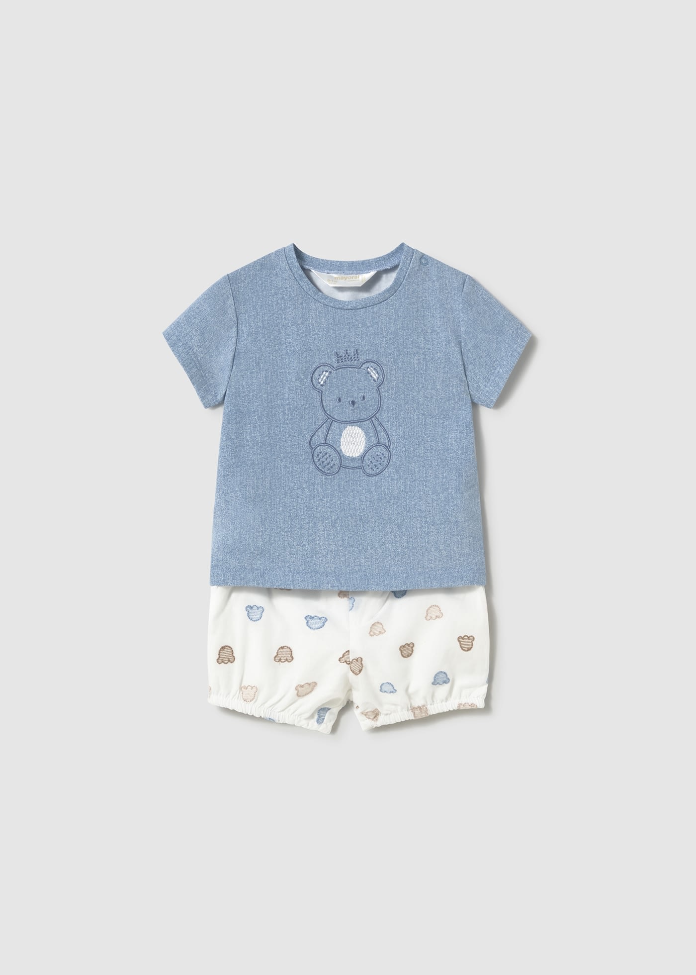 Set kurze Bloomer Hose und T-Shirt Neugeborene