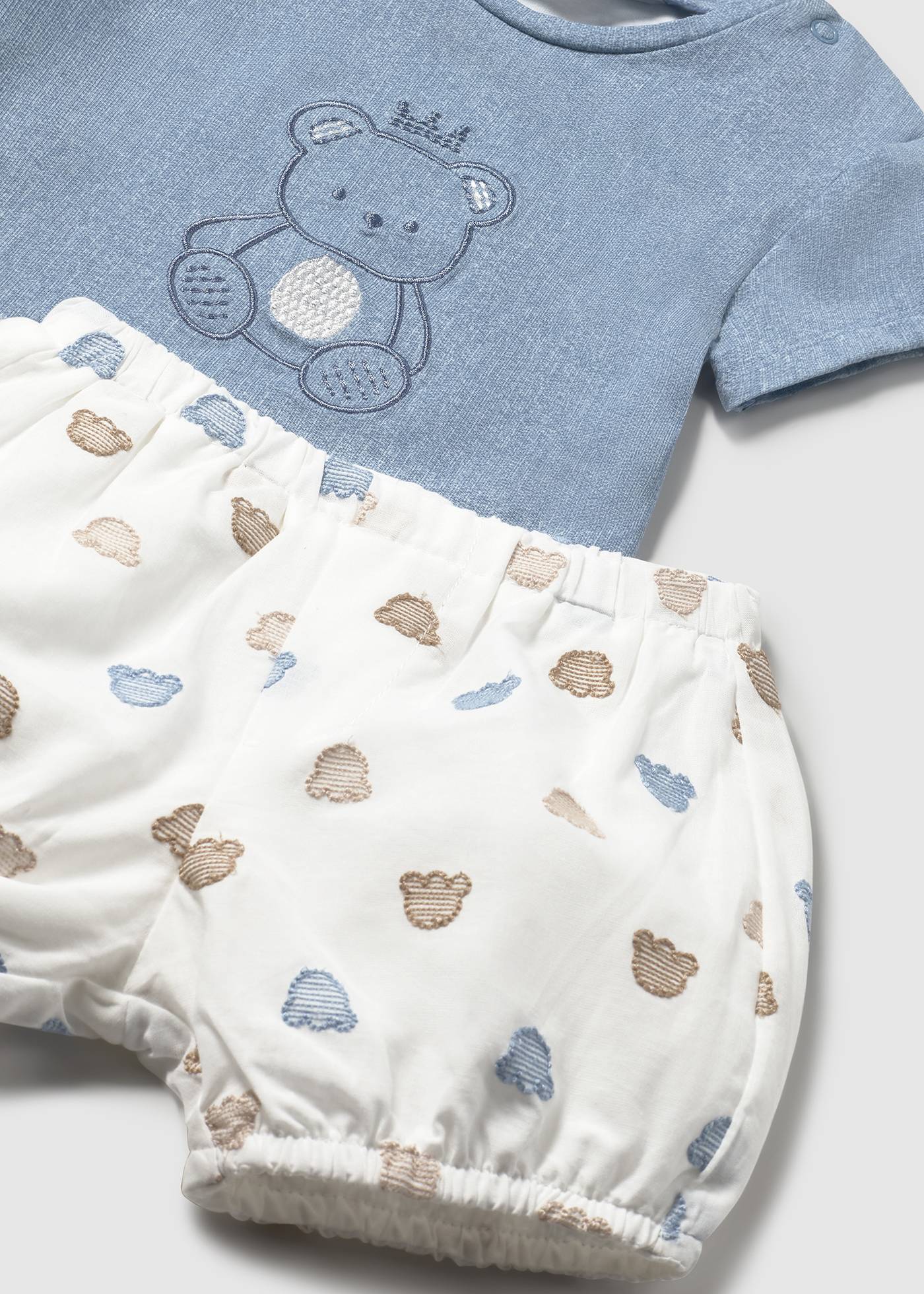 Set kurze Bloomer Hose und T-Shirt Neugeborene