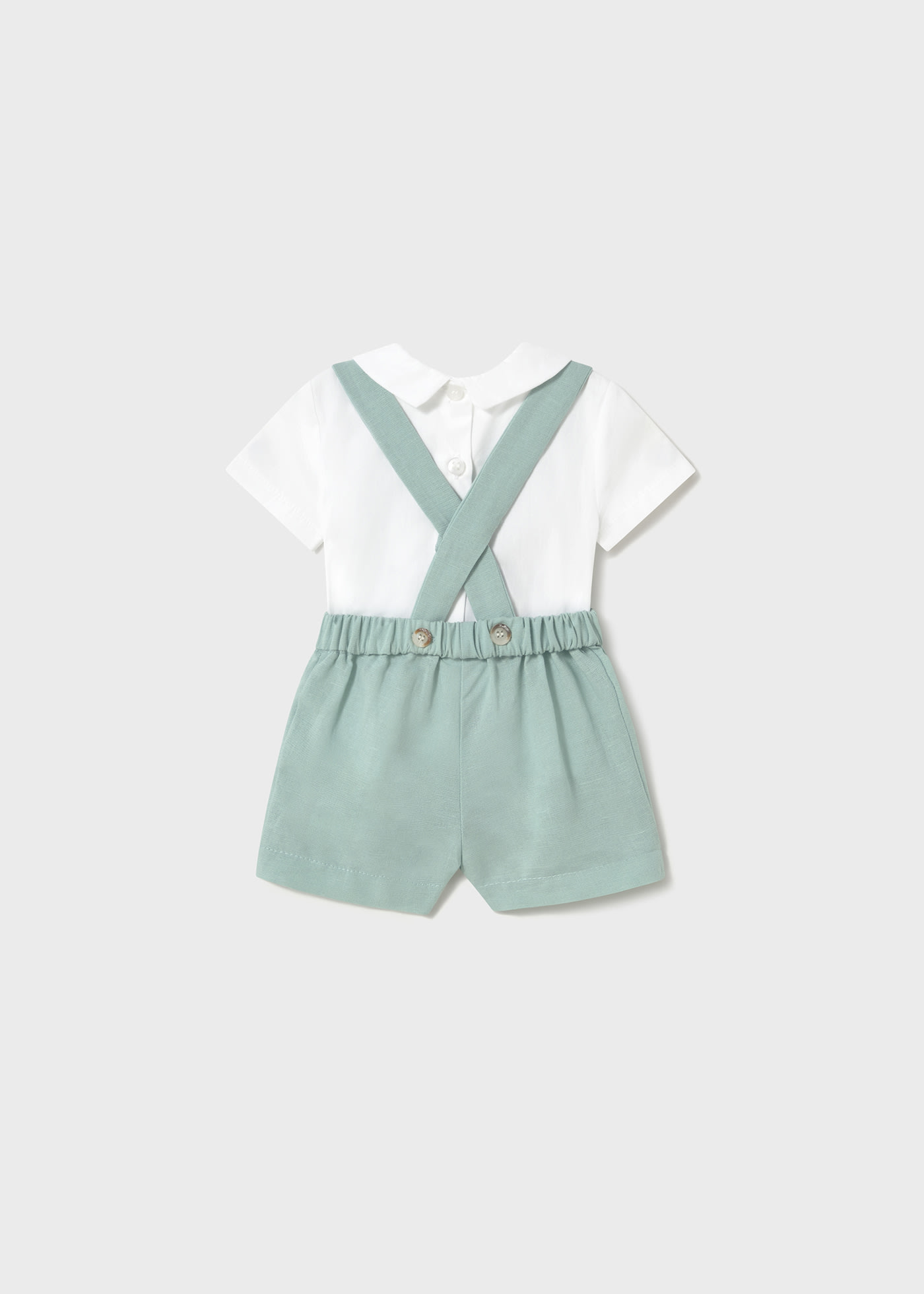Newborn boy shorts with braces and t-shirt set