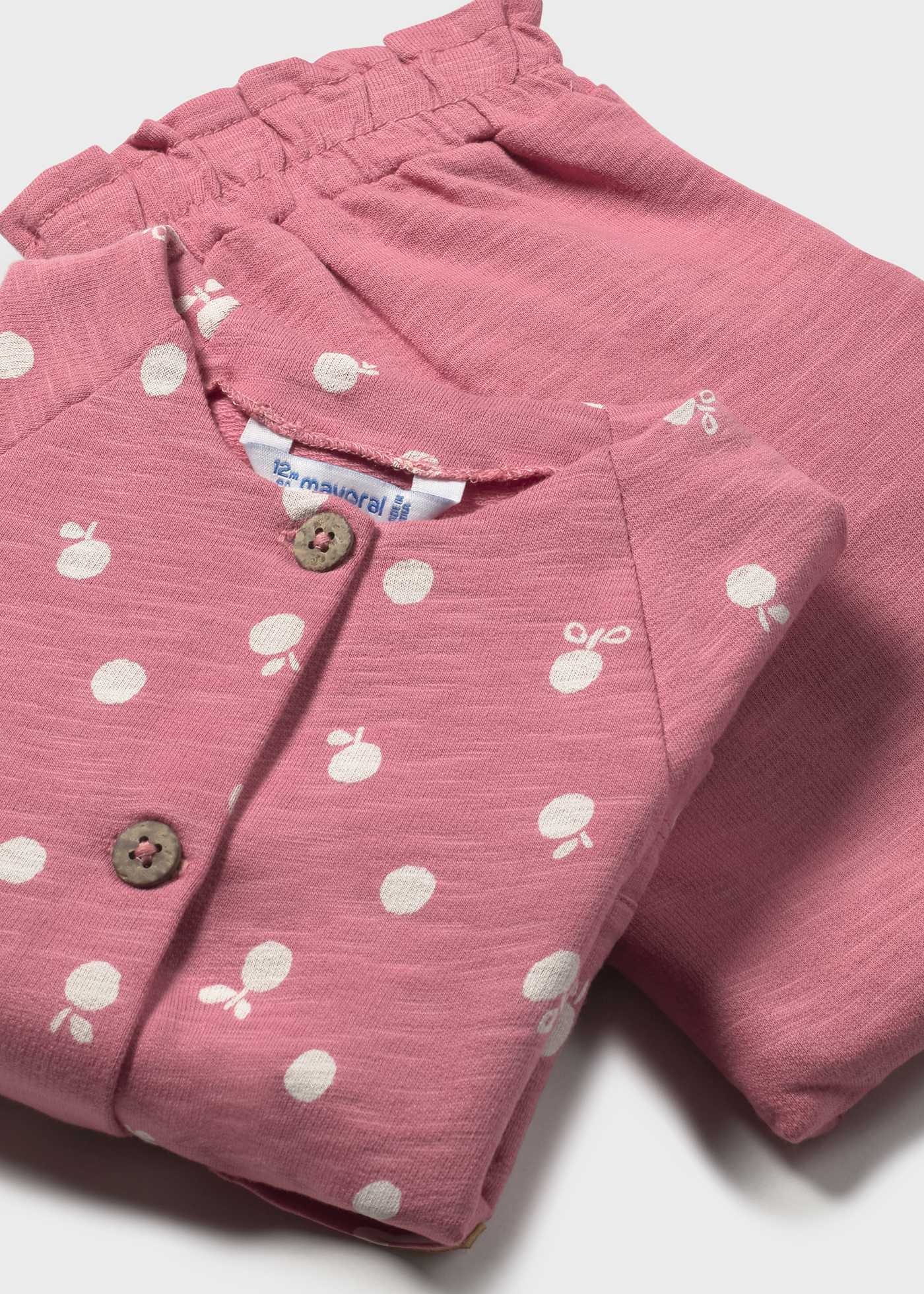 Conjunto 3 piezas con chaqueta estampada bebé