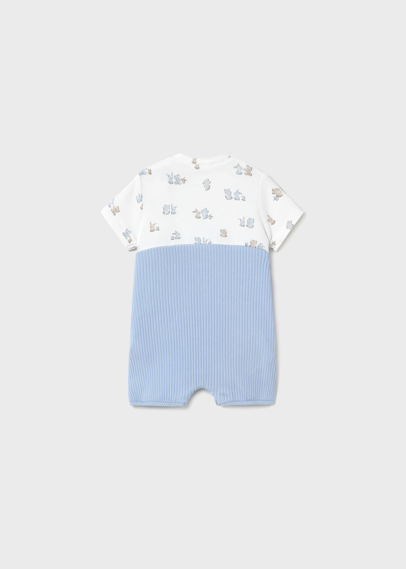 Newborn boy faux dungarees romper