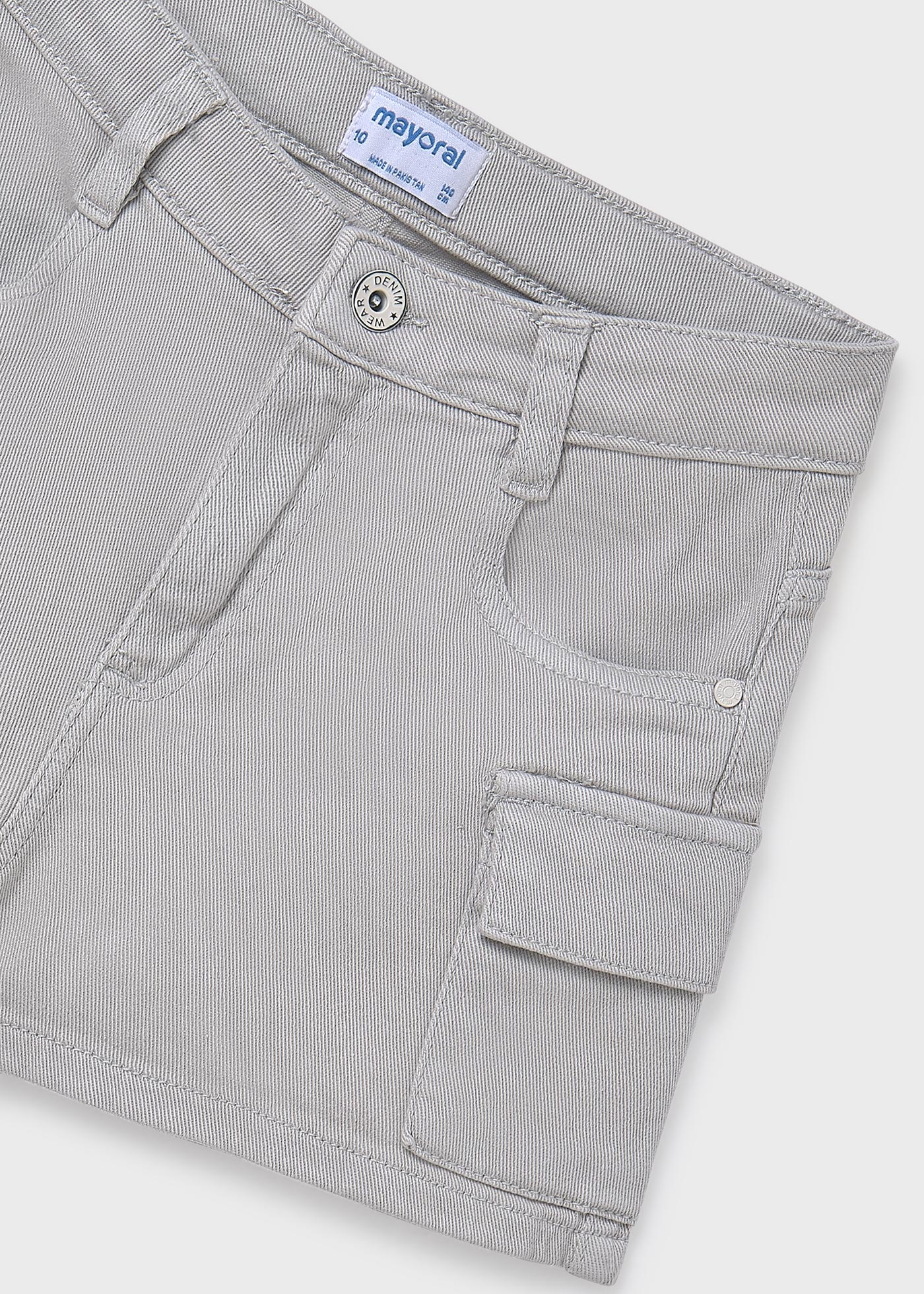 Pantalón corto cargo sarga chica