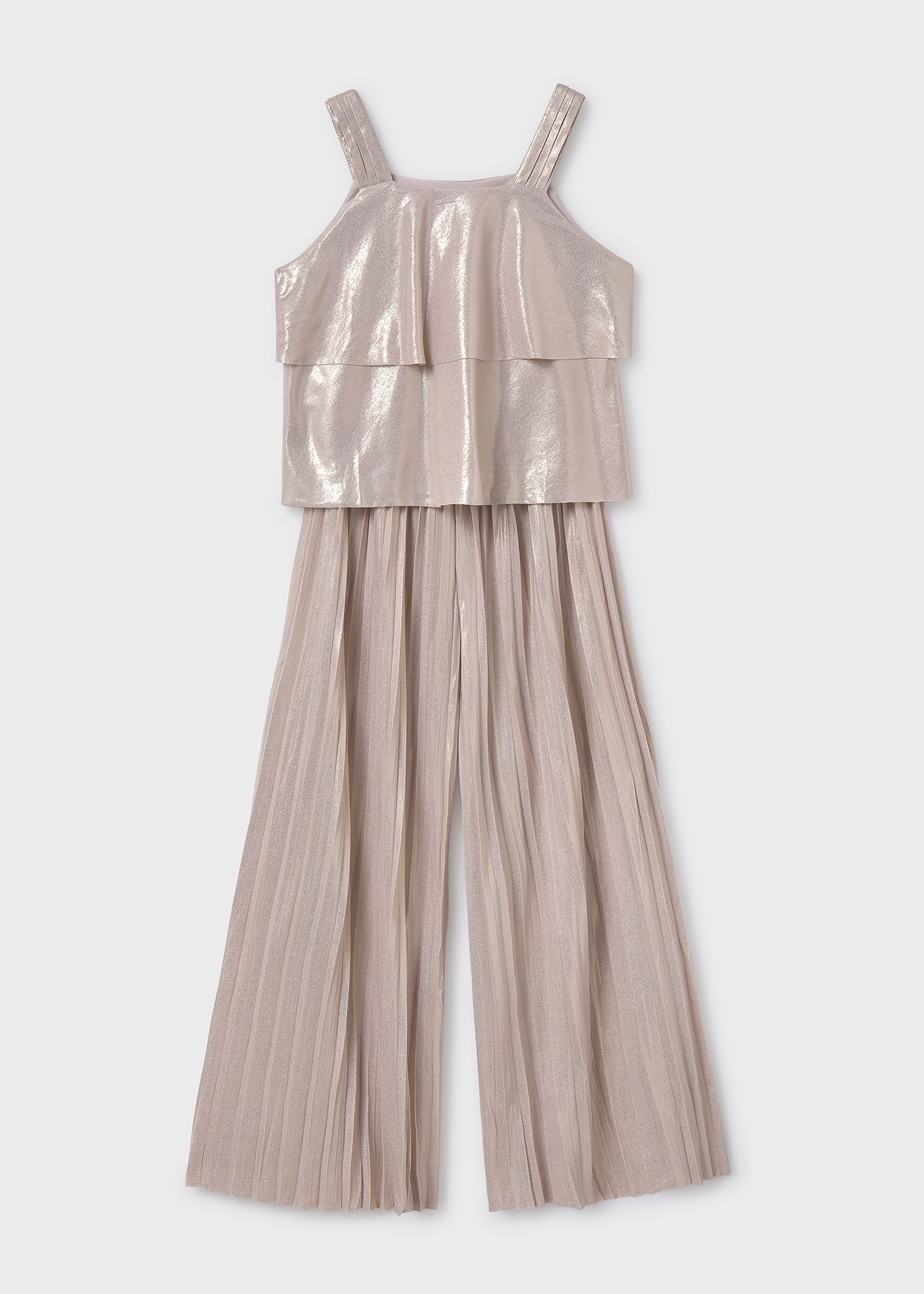 Girl Pleated Top and Pants Set