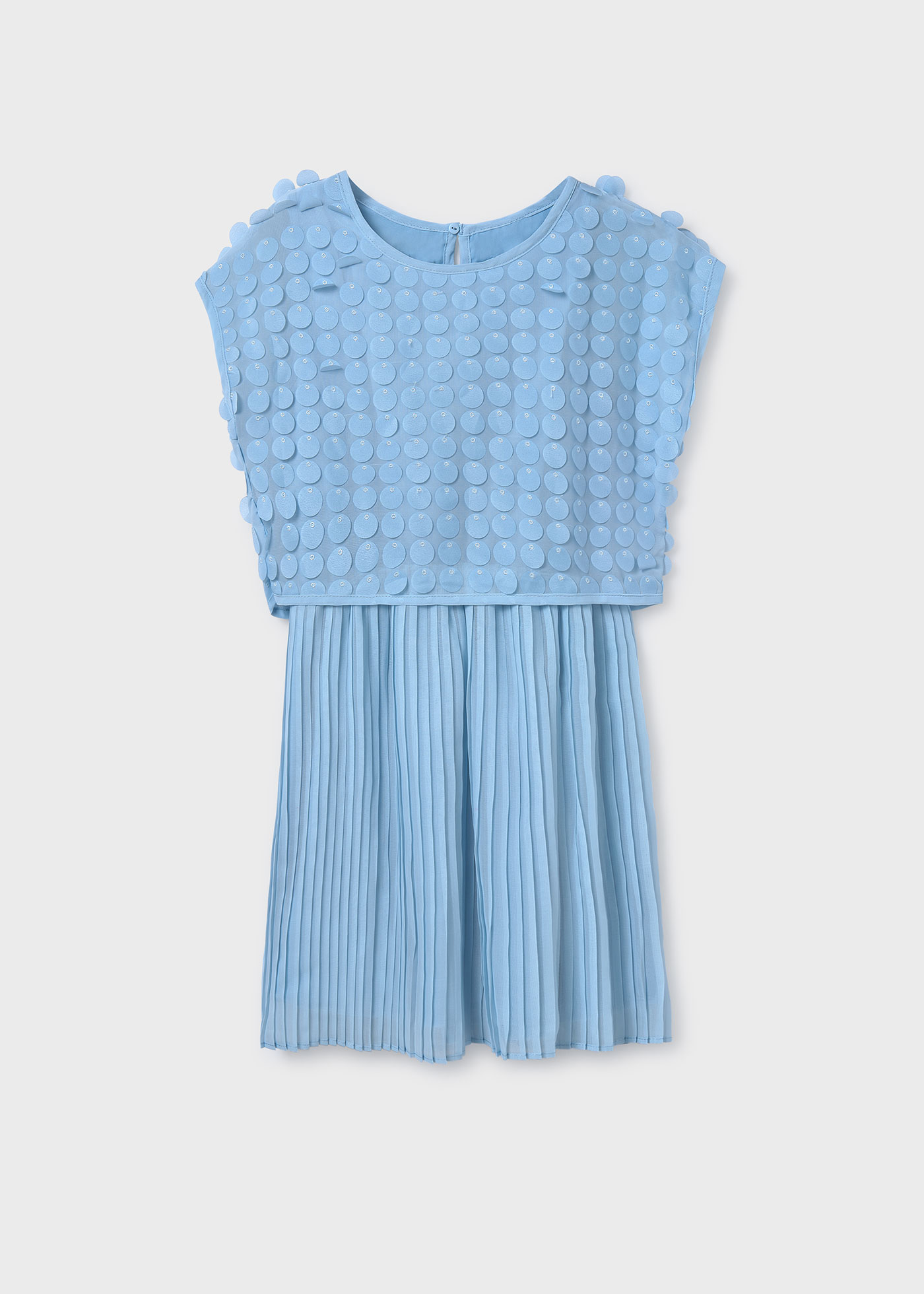 Girl combined pleated dress