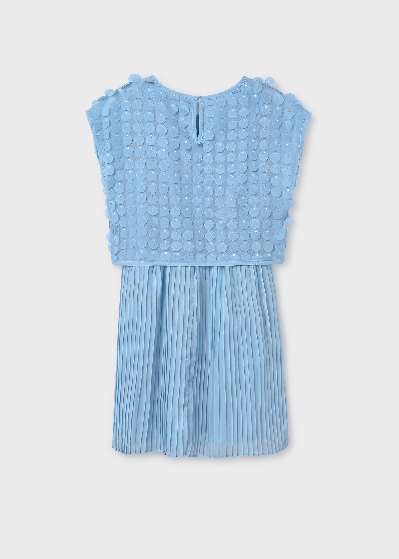 Girl combined pleated dress