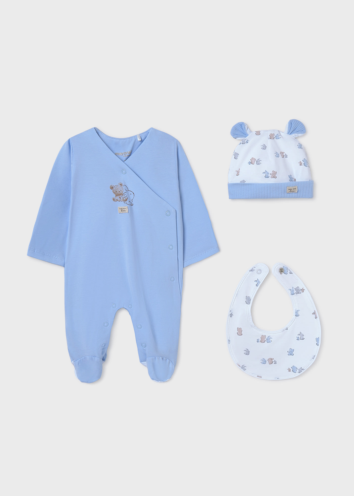 Set cadou 3 piese cu pijama bebe