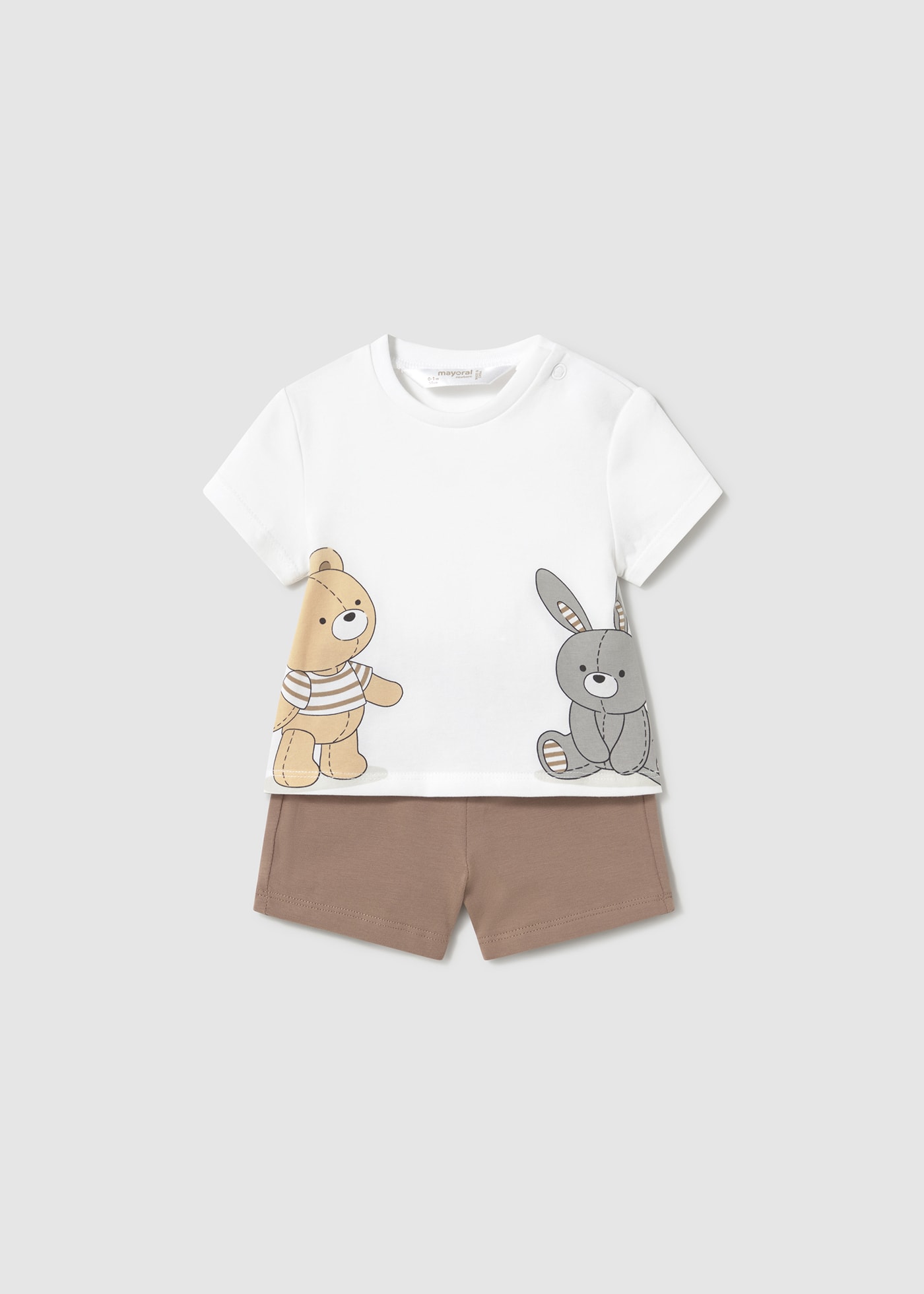 Set 4 piese cu pantaloni scurti nou-nascut