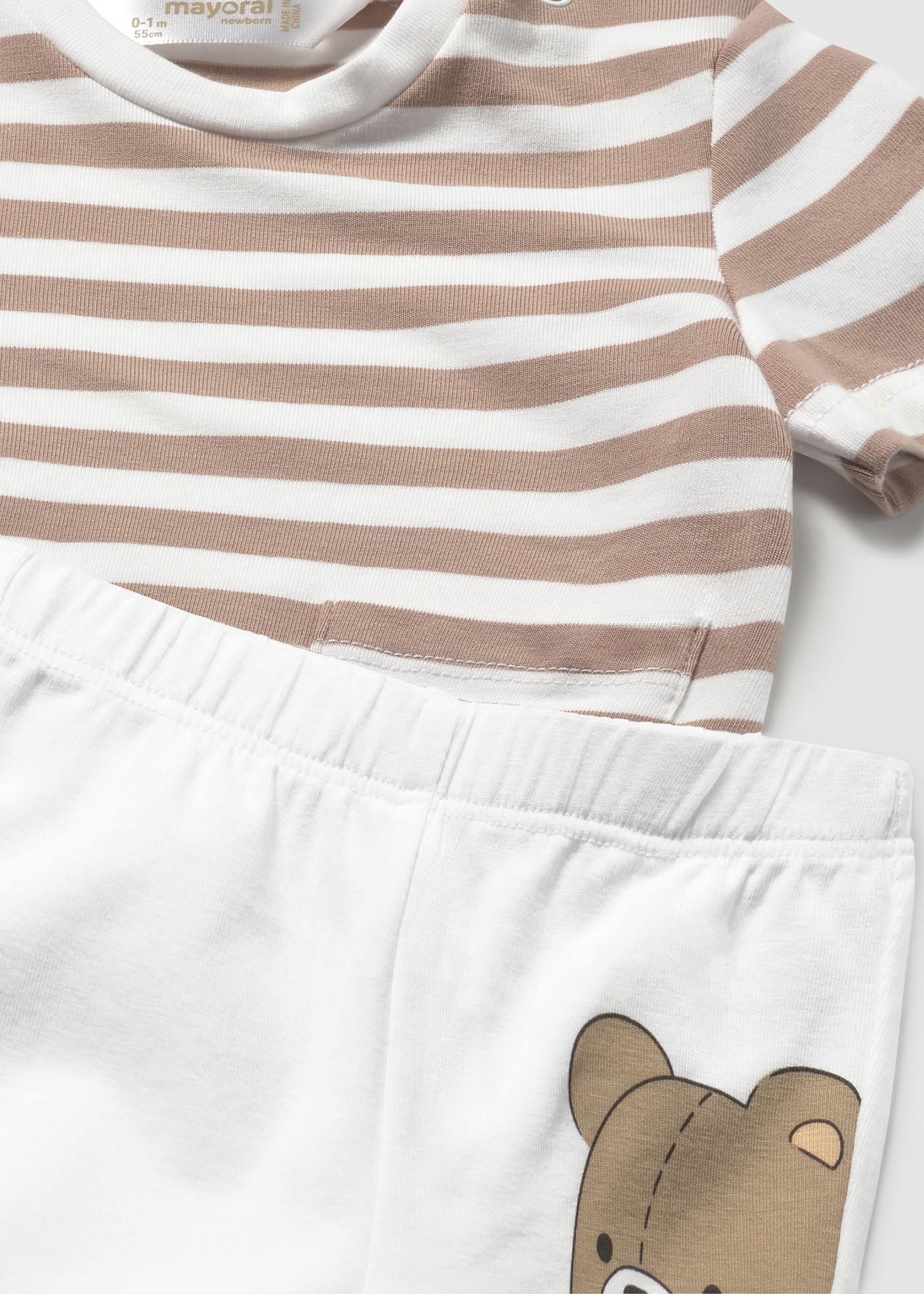 Set 4 piese cu pantaloni scurti nou-nascut