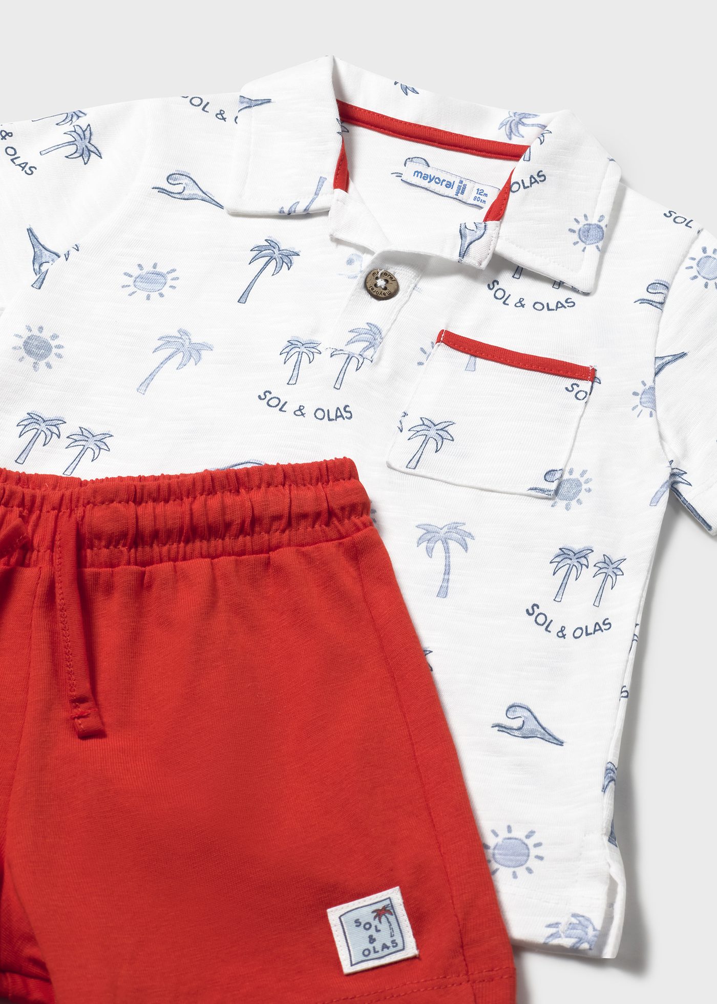 Baby Shorts and Printed Polo Shirt Set