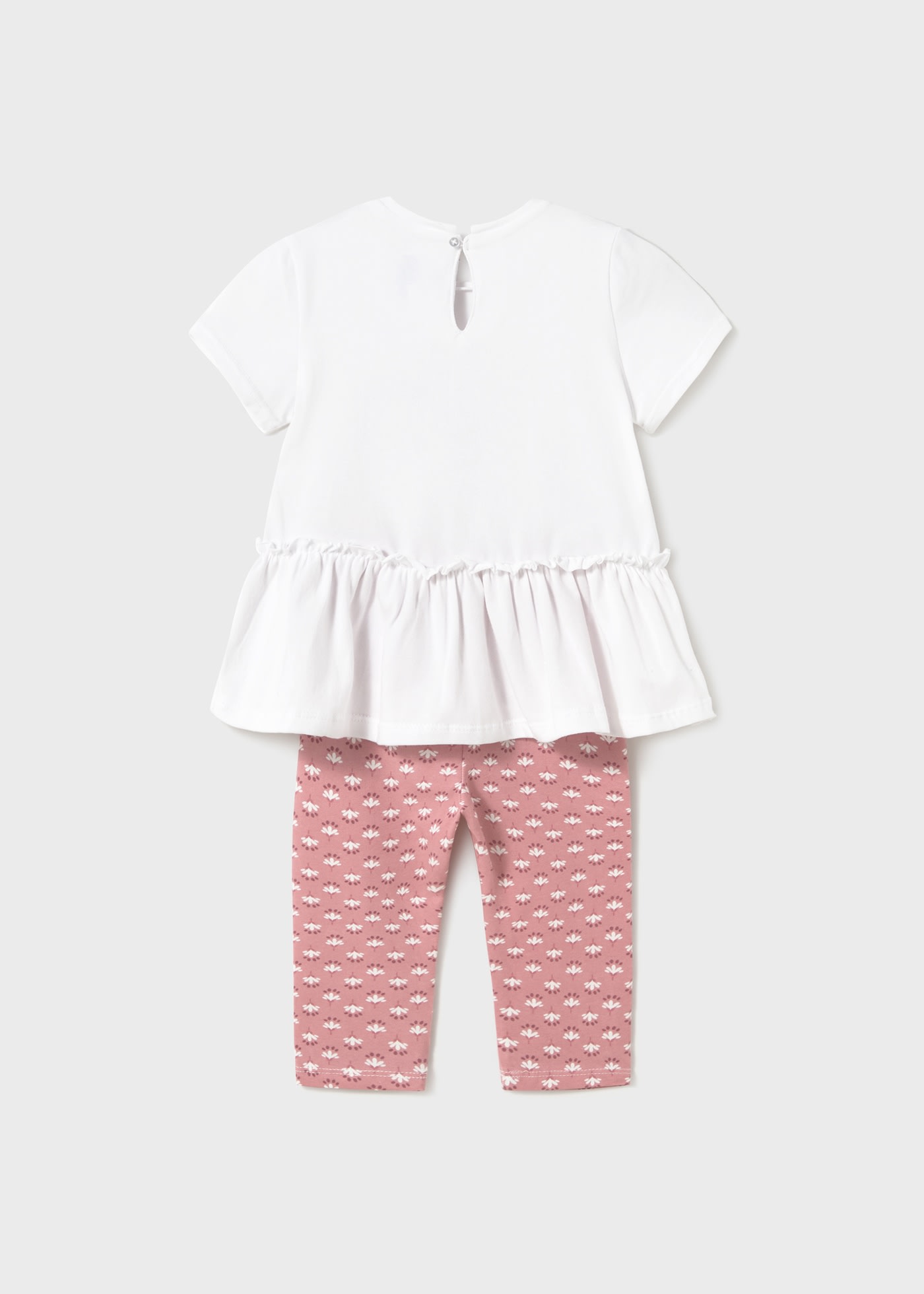 Baby leggings and ruffle top set