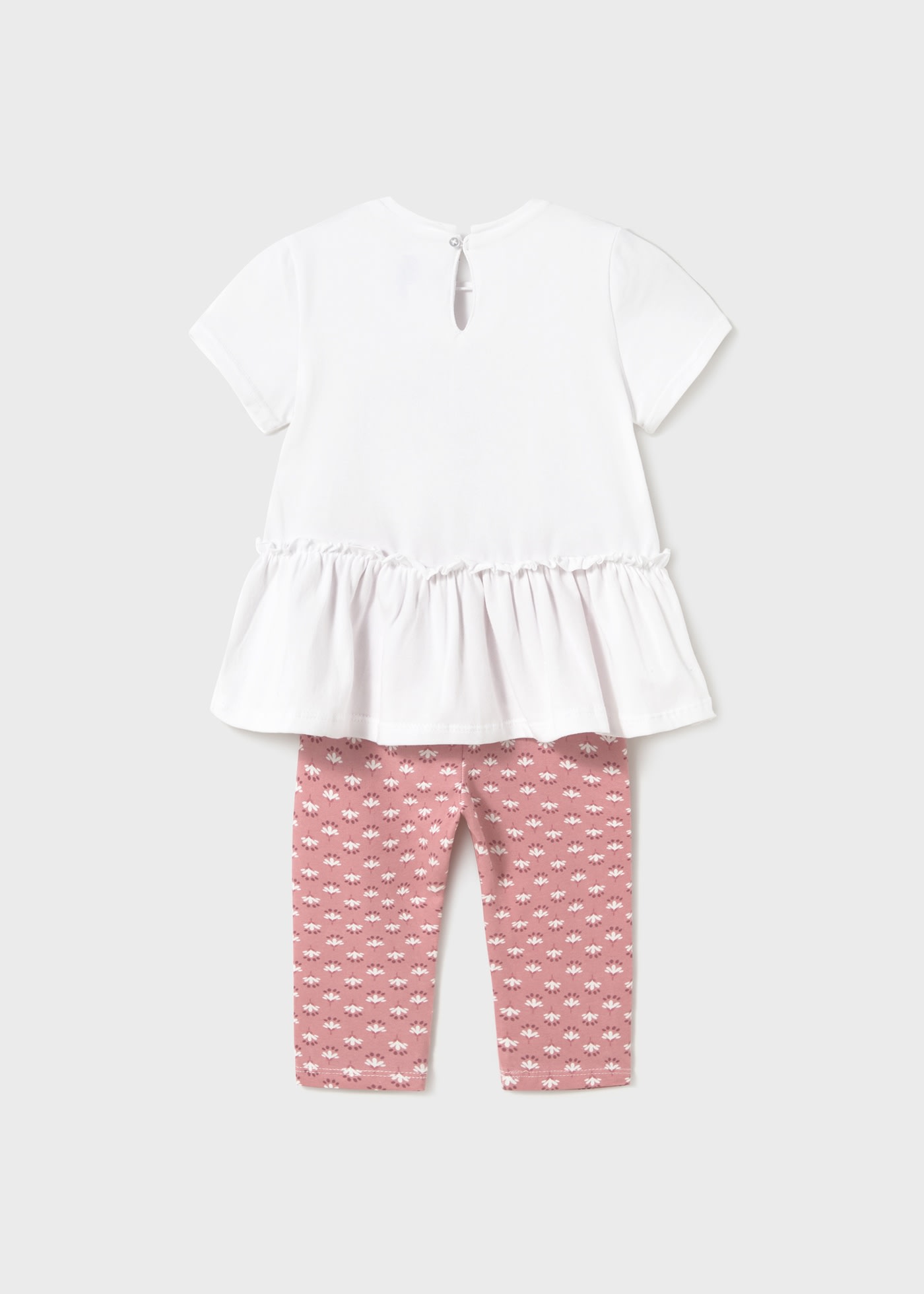 Set colanti  si tricou cu volane bebe